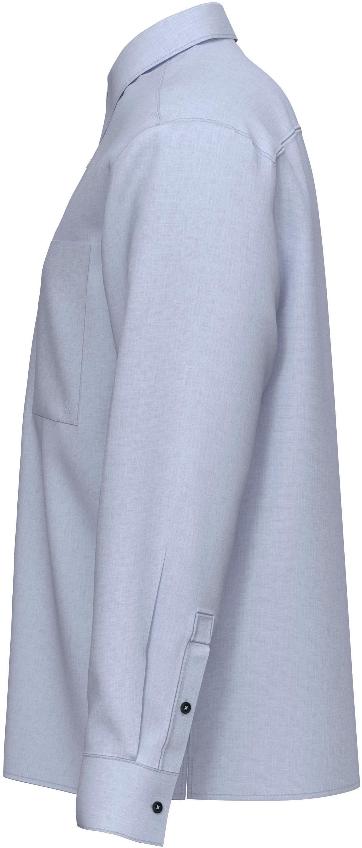Calvin Klein »SOLID LINEN CLASSIC« col Kent, coupe régulière, mélange lin-viscose