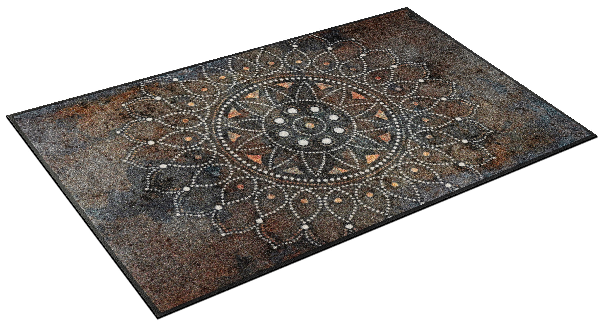 wash+dry by Kleen-Tex Tapis »Madhana« Rectangulaire 7 mm Höhe Motiv Mandala, rutschhemmend, In- und Outdoor geeignet, waschbar
