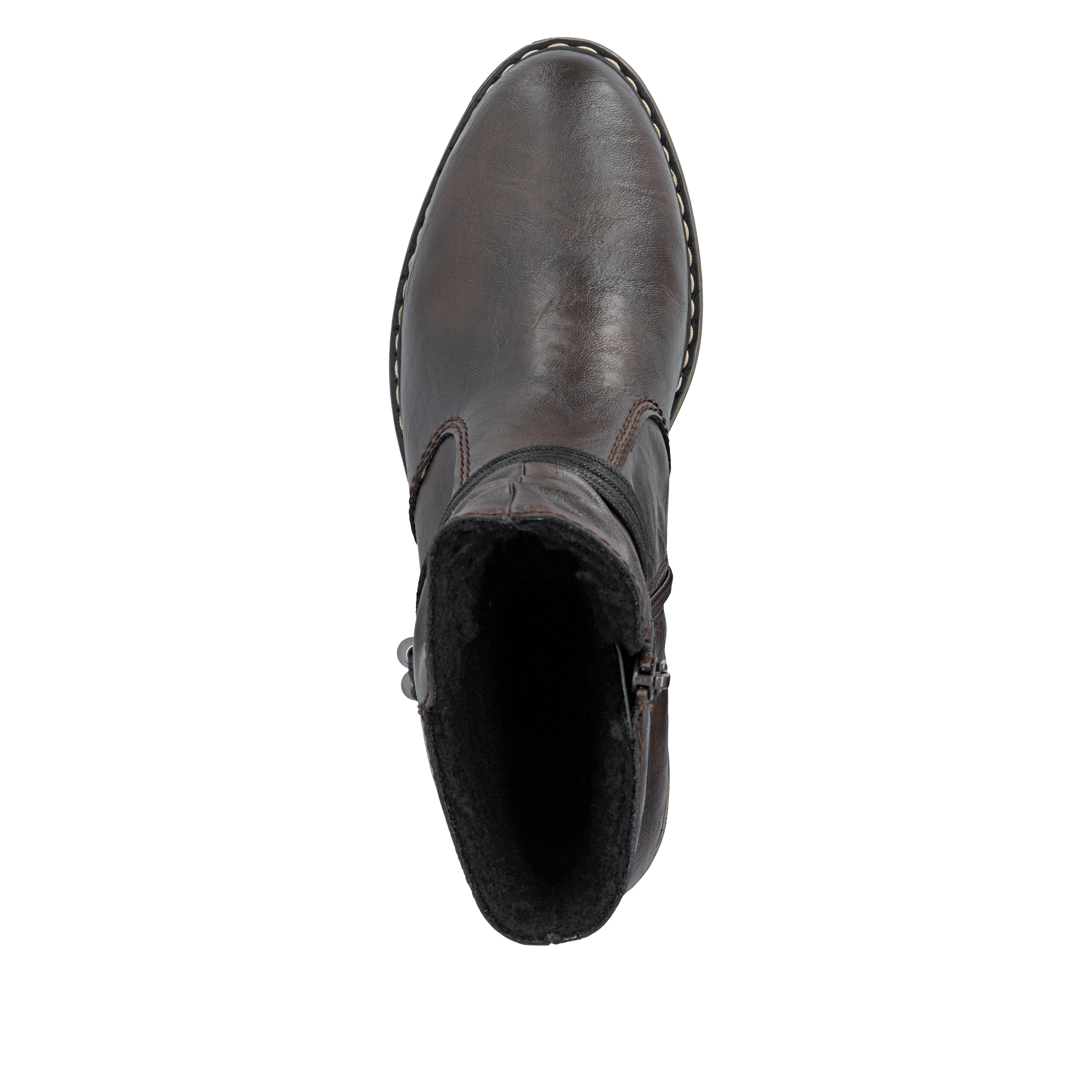 Rieker Winterstiefelette  Reissverschluss-Boots mit Zierkordel und slouchy Schaft