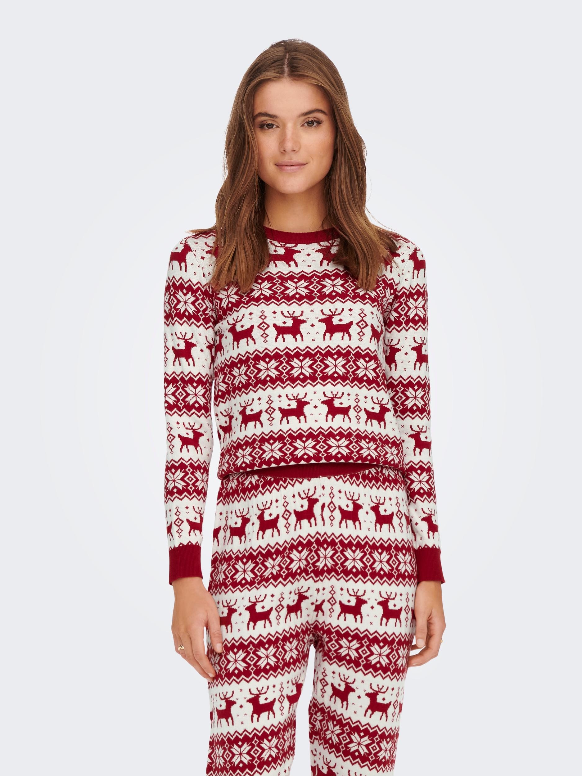 Weihnachtspullover »ONLXMAS COMFY SNOWFLAKE L/S PULLOVER KNT«