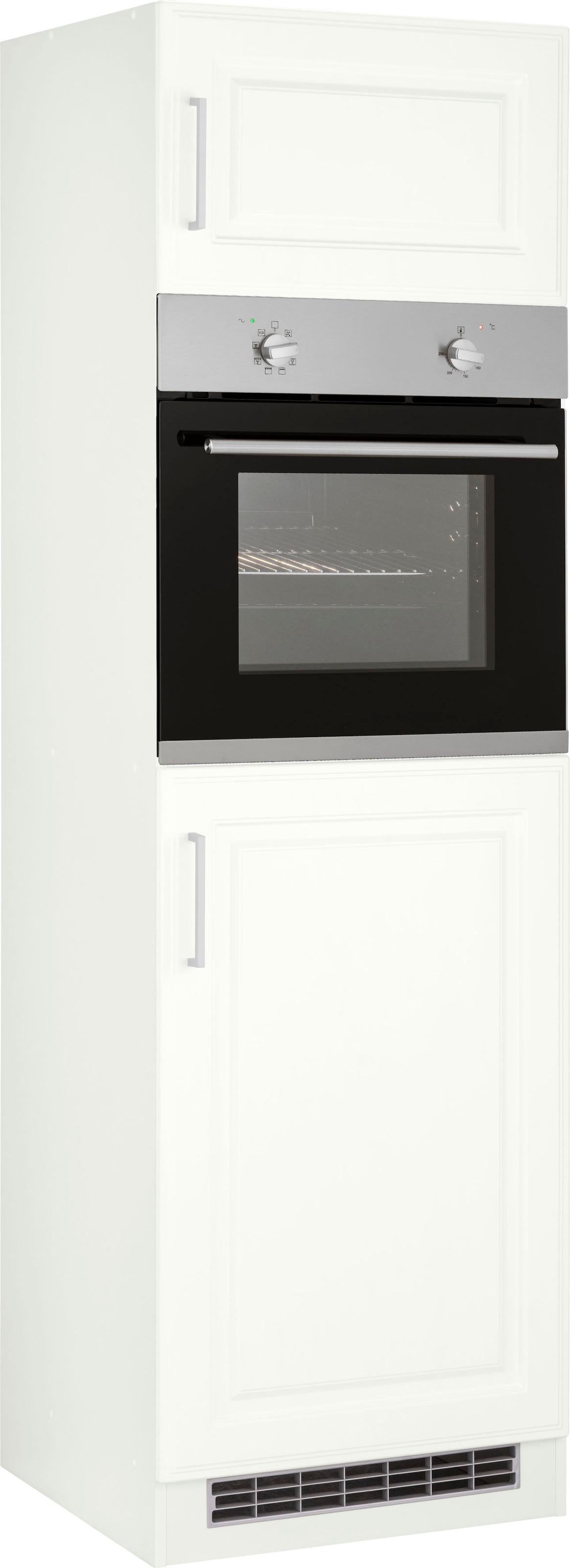 Image of KOCHSTATION Backofenumbauschrank "KS-Stockholm" 60 cm breit, hochwertige MDF-Fronten mit Fräsung