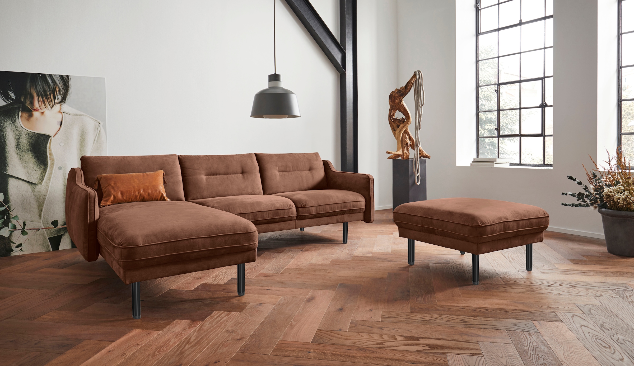 GOODproduct Canapé d'angle »Nordfyn L-Form« edles Design in 3 Bezugsqualitäten