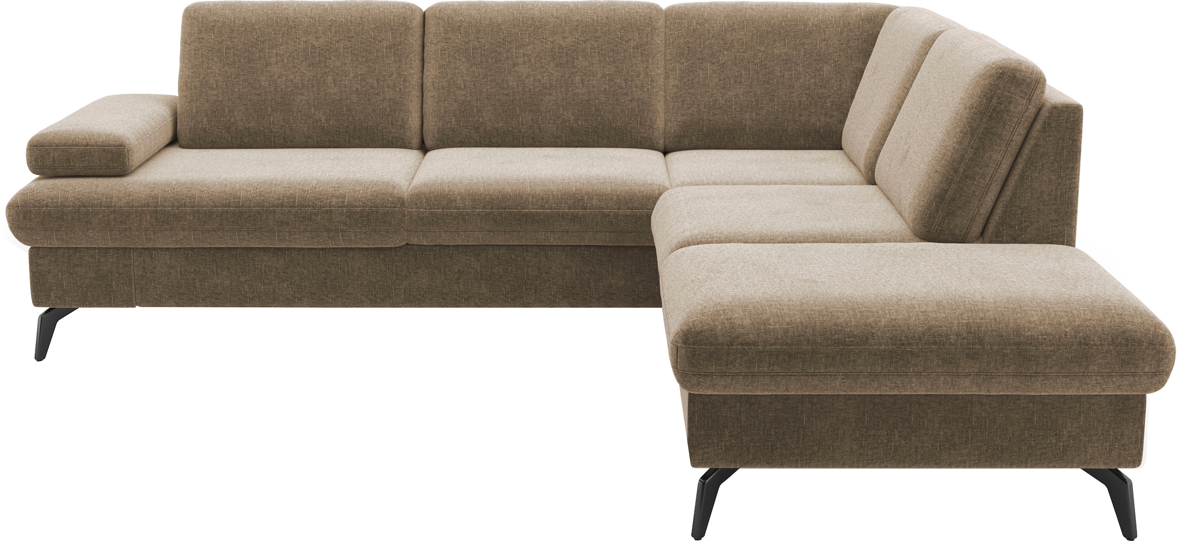sit&more Ecksofa »Morris Jubi L-Form«, inkl. Armteilfunktion und 1 Zierkissen, wahlweise mit Bettfunktion