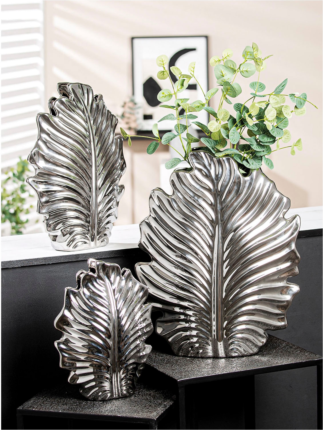 Image of GILDE Bodenvase "Vase "Monstera" H. 45 cm"