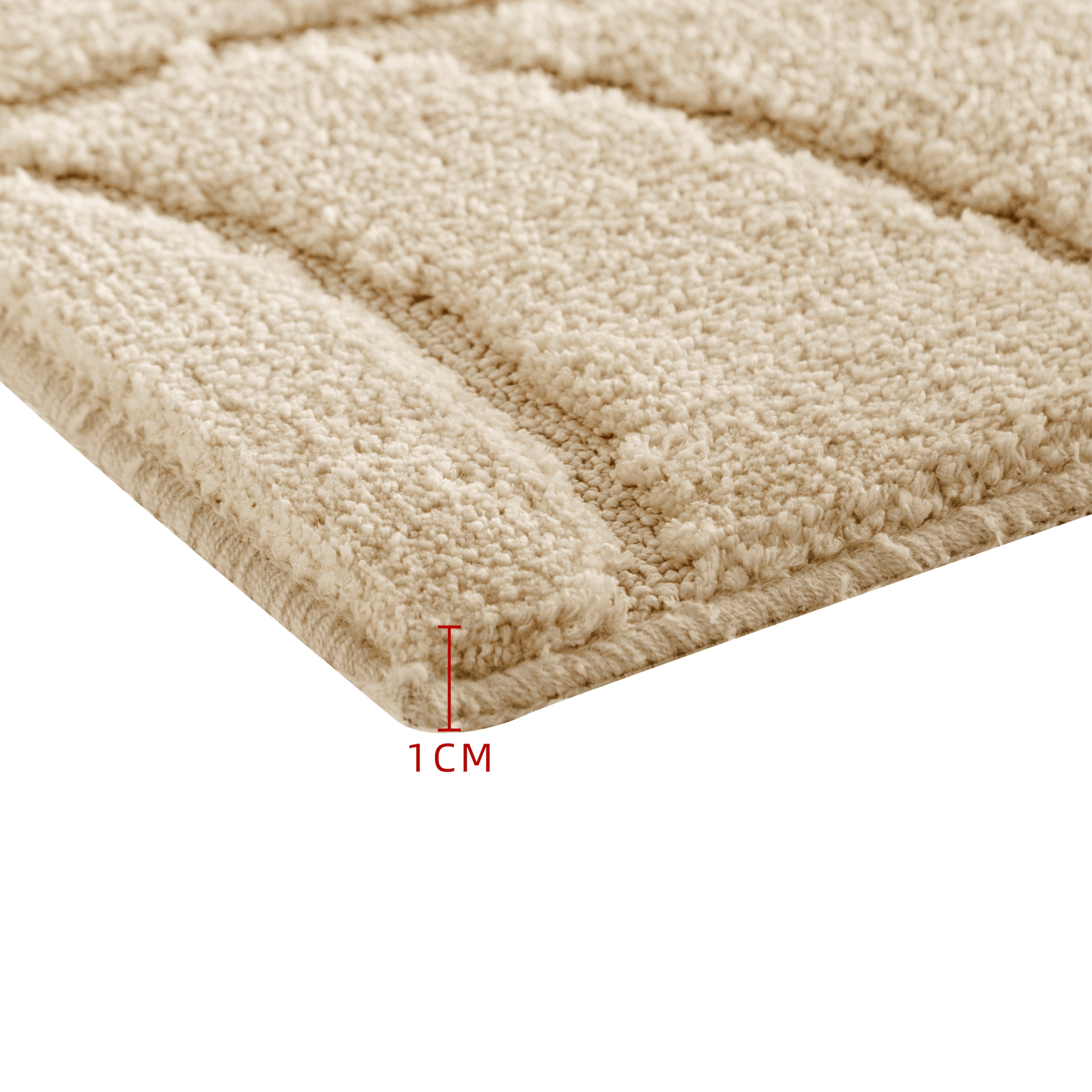my home Badematte »Epense, Badvorleger, Badezimmer Teppich, Duschvorleger«, fussbodenheizungsgeeignet-schnell trocknend, Badteppich, Uni Farben, Blätter, Hoch-Tief Effekt