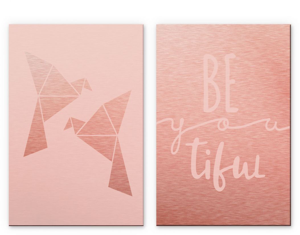 Image of Wall-Art Mehrteilige Bilder »Origami Vogel Be you tiful«, (Set, 2 St.) bei Ackermann Versand Schweiz