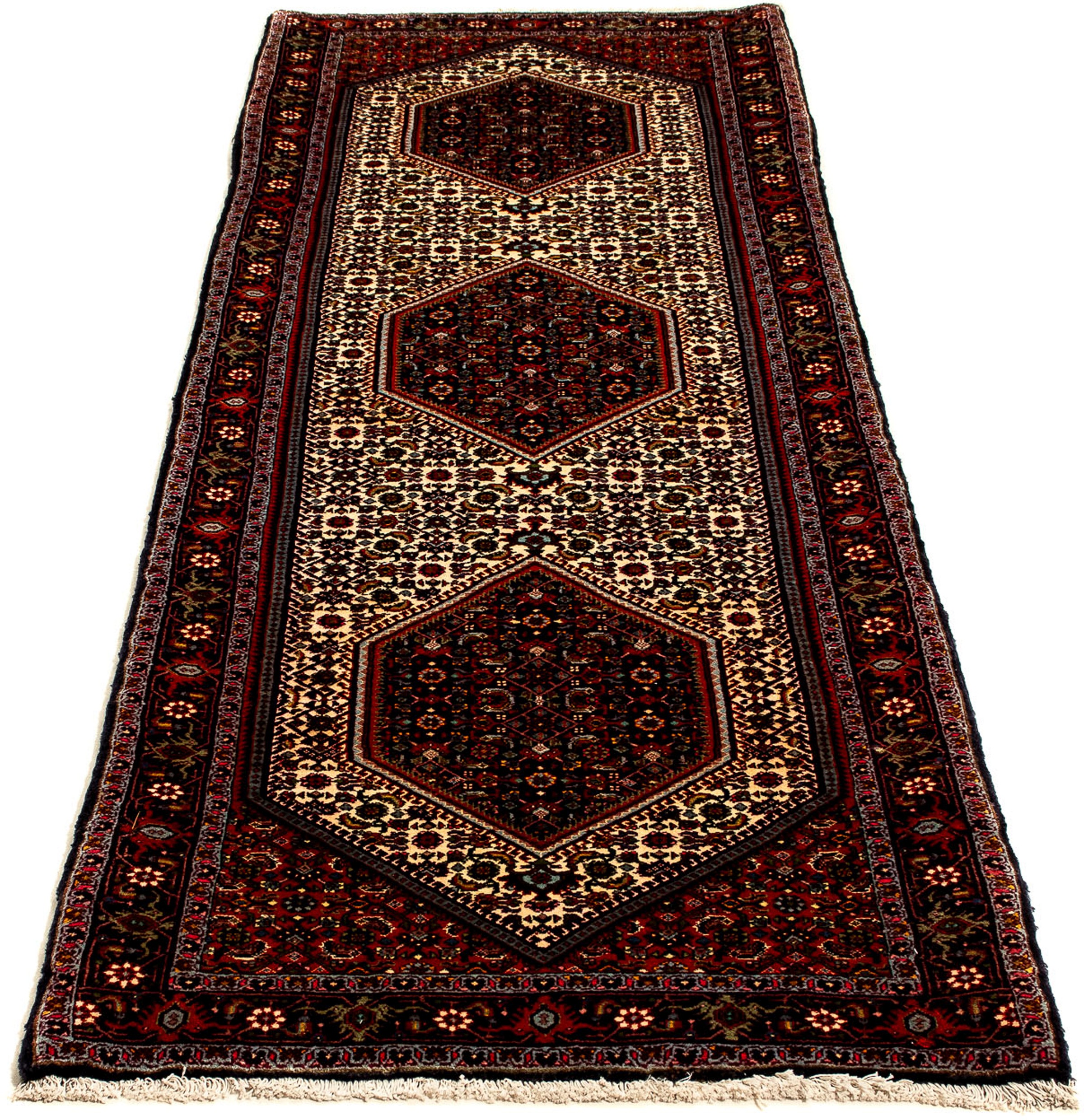 Image of morgenland Orientteppich »Perser - Bidjar - 235 x 74 cm - dunkelrot«, rechteckig, 15 mm Höhe, Wohnzimmer, Handgeknüpft, Einzelstück mit Zertifikat bei Ackermann Versand Schweiz