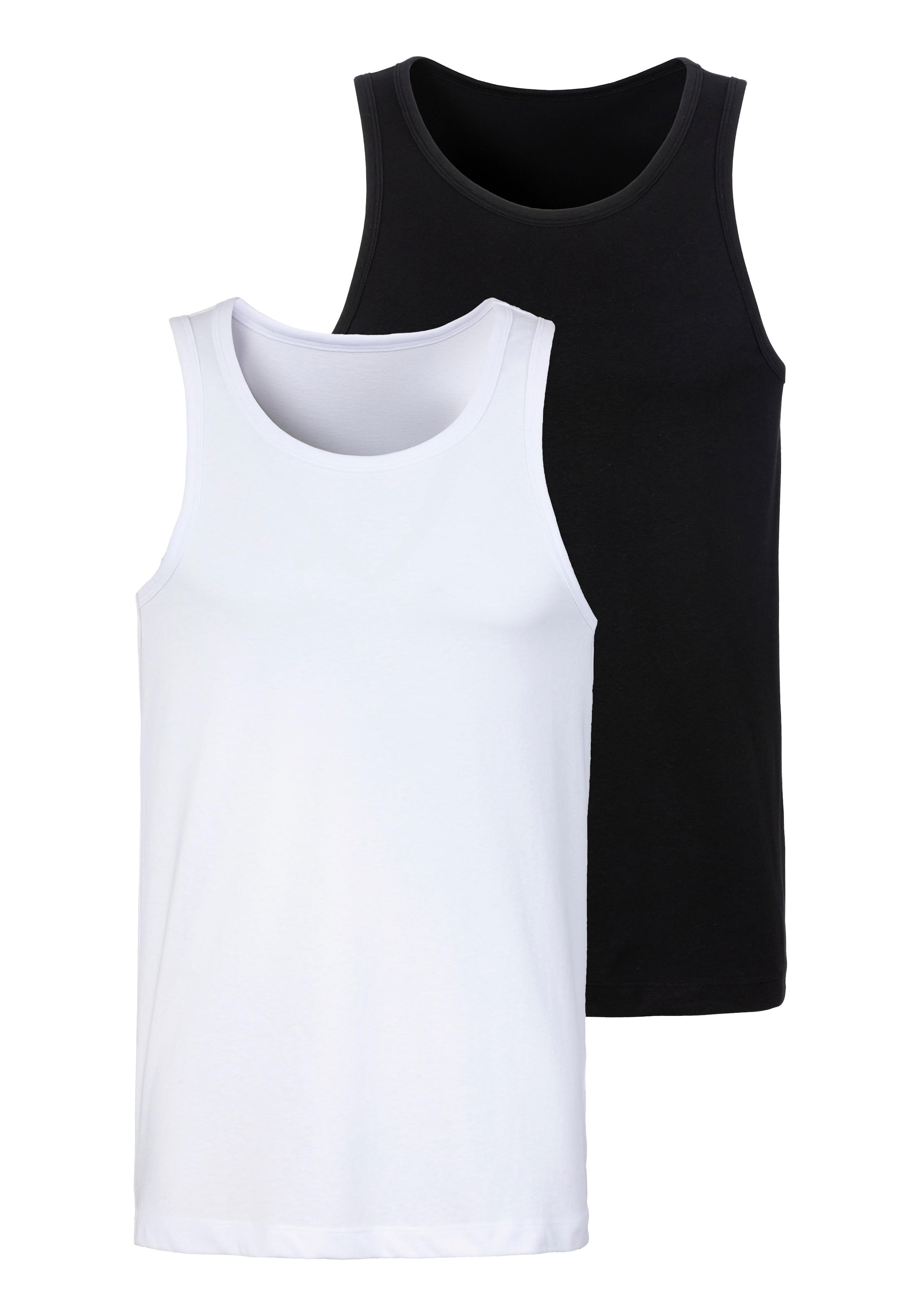 Image of John Devin Tanktop Packung, 2 Stk. in schöner Melange-Optik