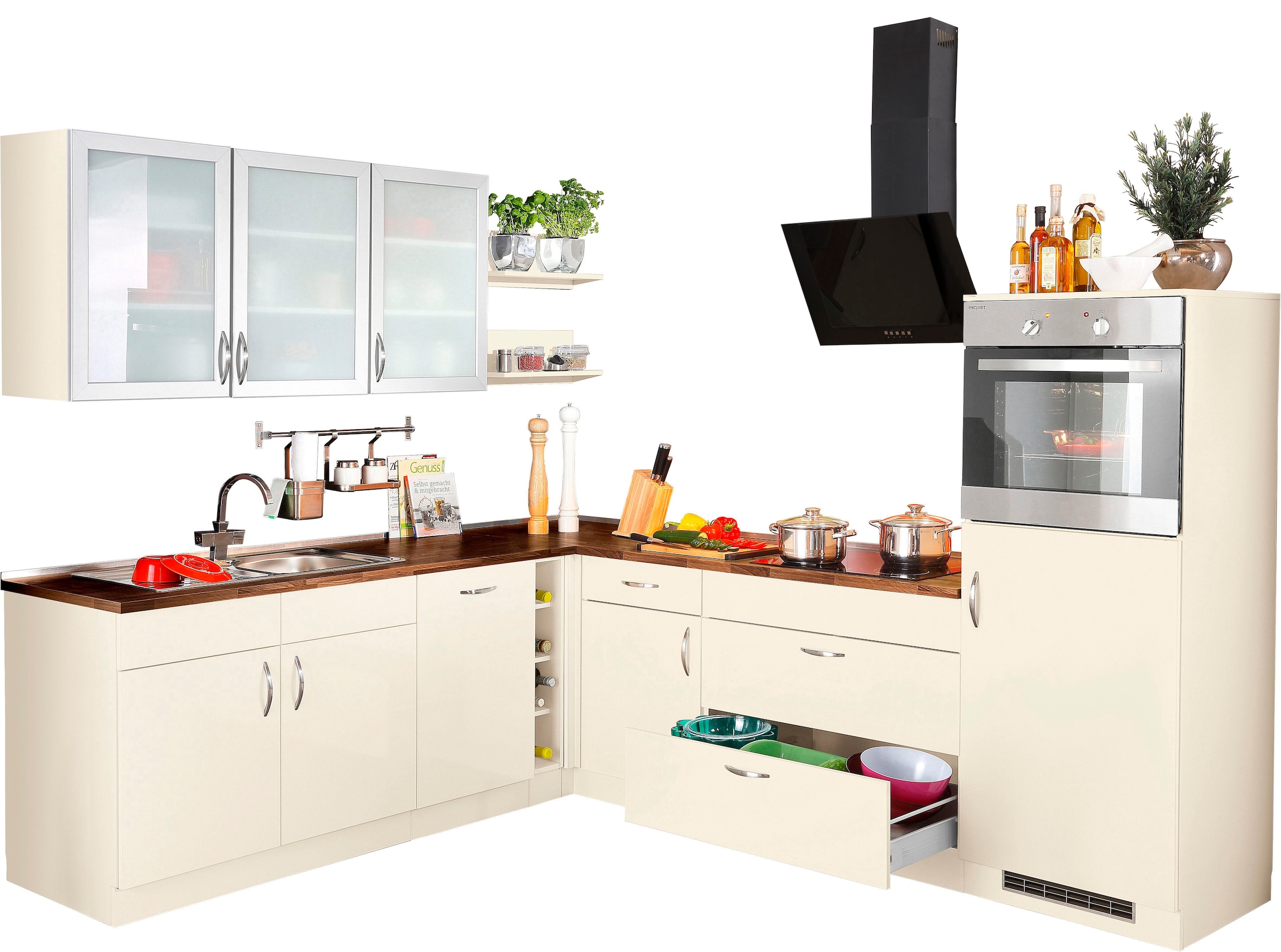 ♕ wiho Küchen Stellbreite E-Geräten, 235 »Peru«, mit versandkostenfrei x 260 cm Winkelküche auf