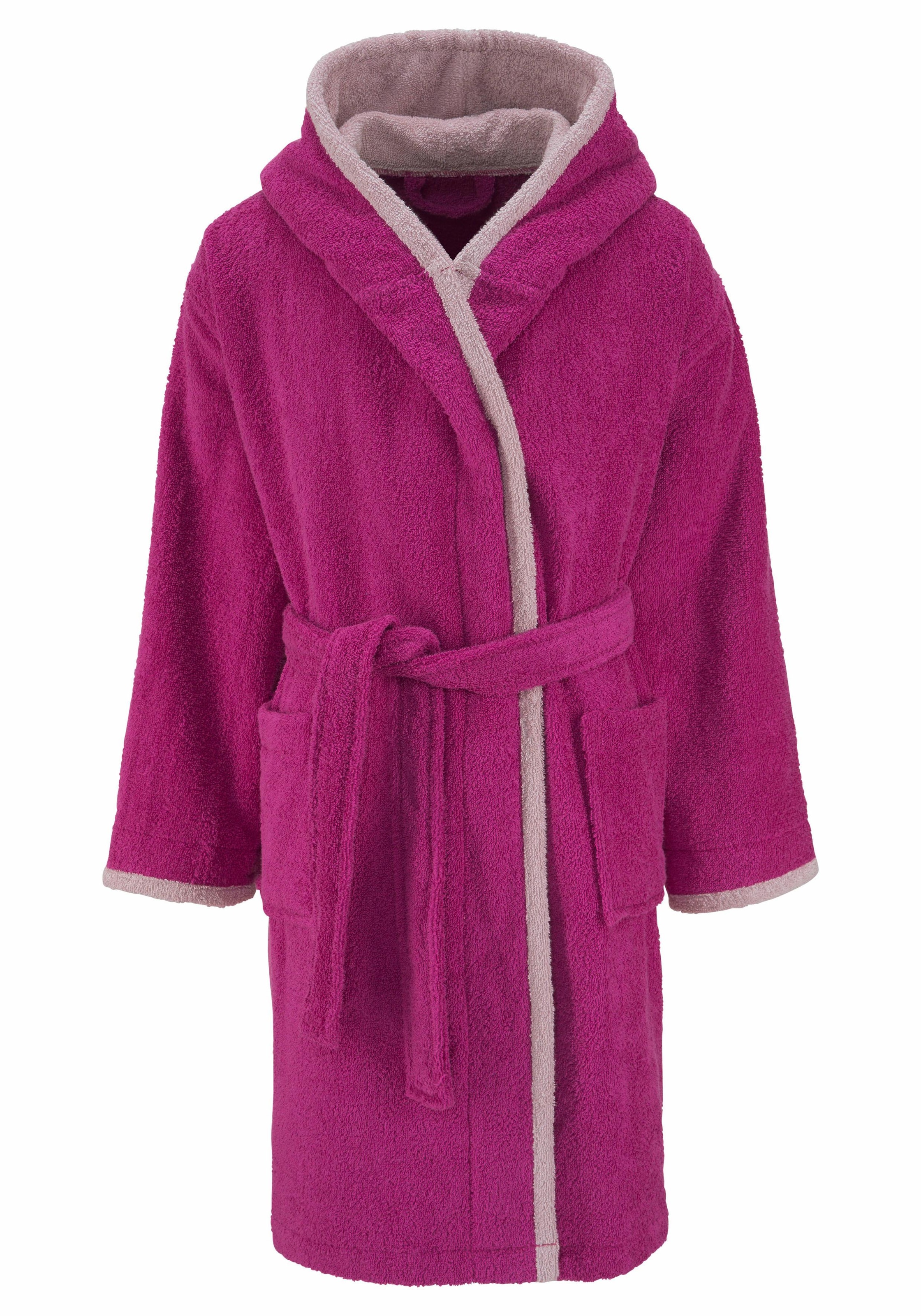 Image of my home Kinderbademantel »Timo«, (1 St.), Bademantel für Mädchen & Jungen aus 100% Baumwolle, mit Kapuze & kontrastfarbigen Abschlüssen bei Ackermann Versand Schweiz