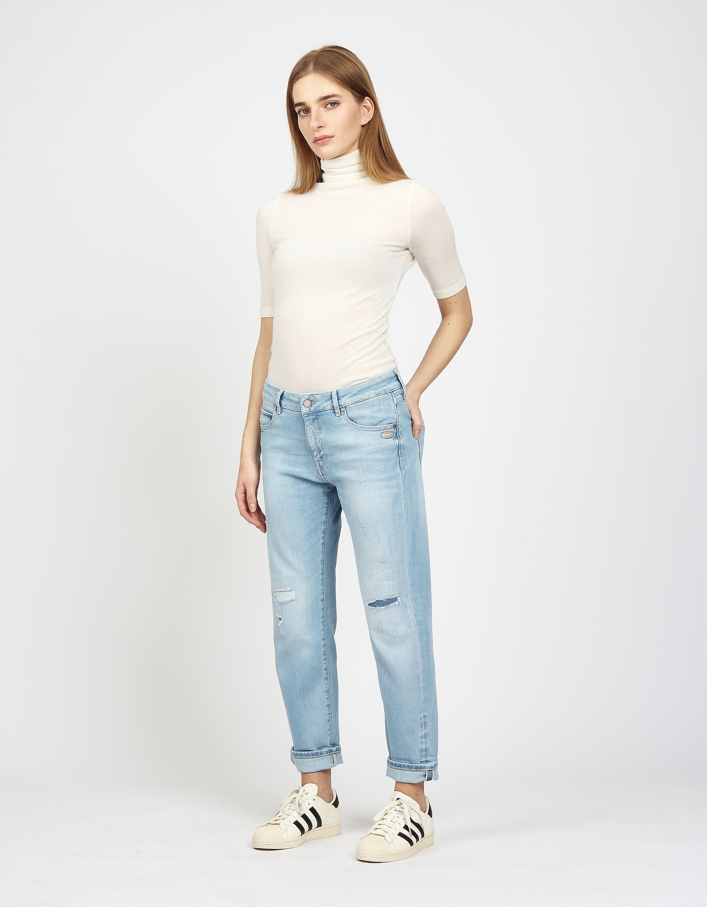 GANG Boyfriend-Jeans »94NADIA«, 5-Pocket Style mit Reissverschluss und Knopf