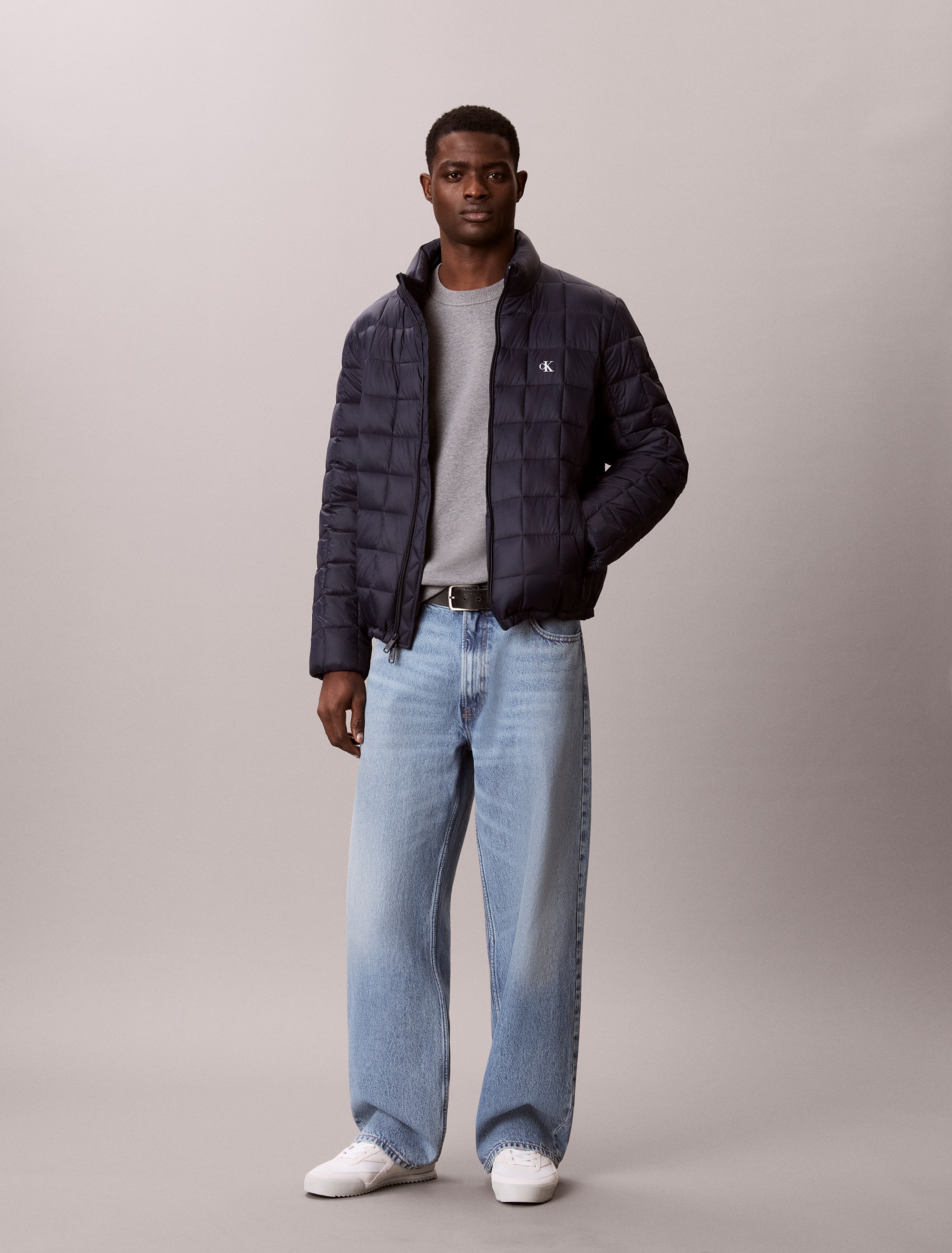 Calvin Klein Veste matelassée Col montant, fermeture éclair 2 voies, matelassage tendance