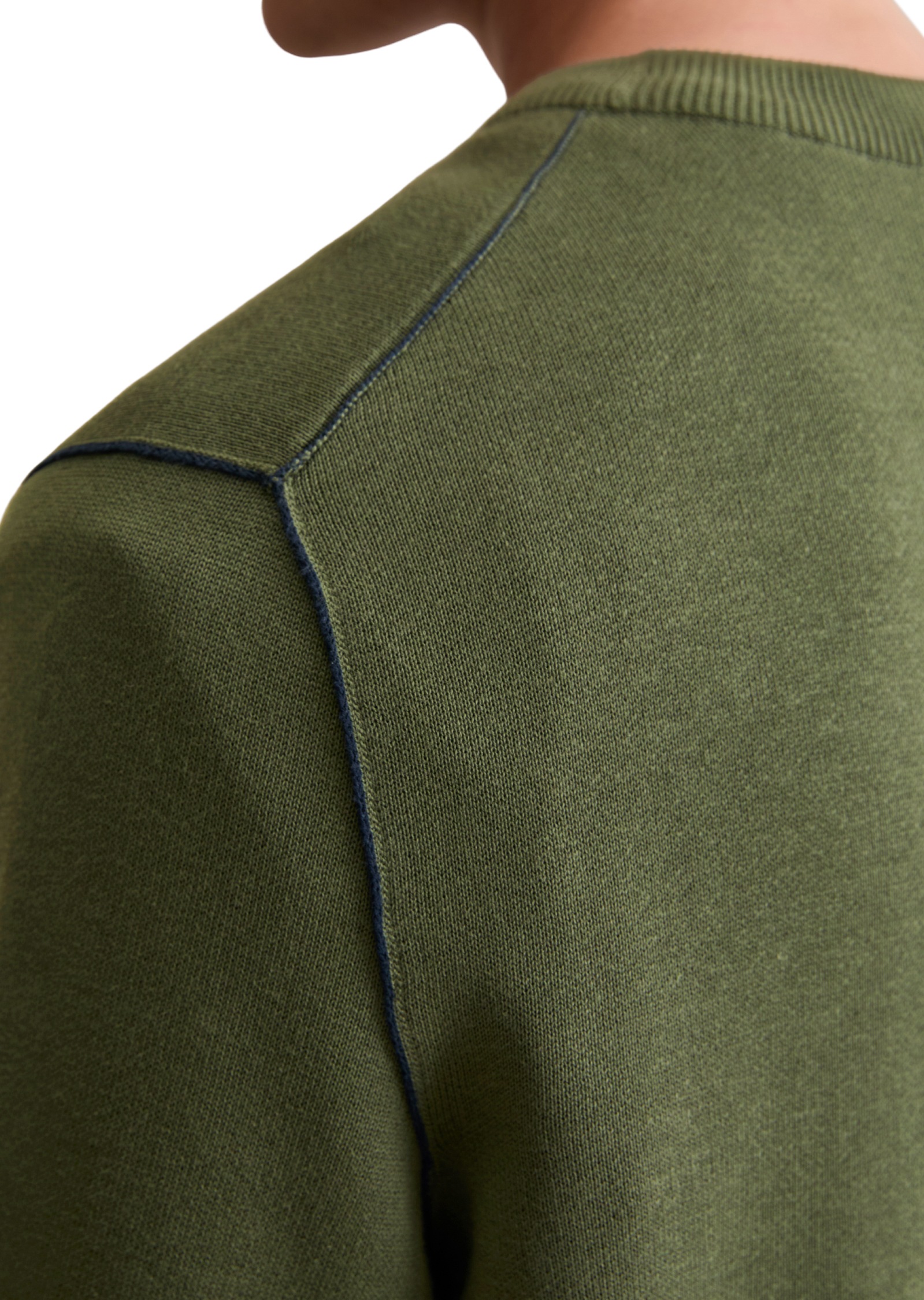 Marc O'Polo DENIM Pull à col rond regular fit, aus Double-Face-Cotton