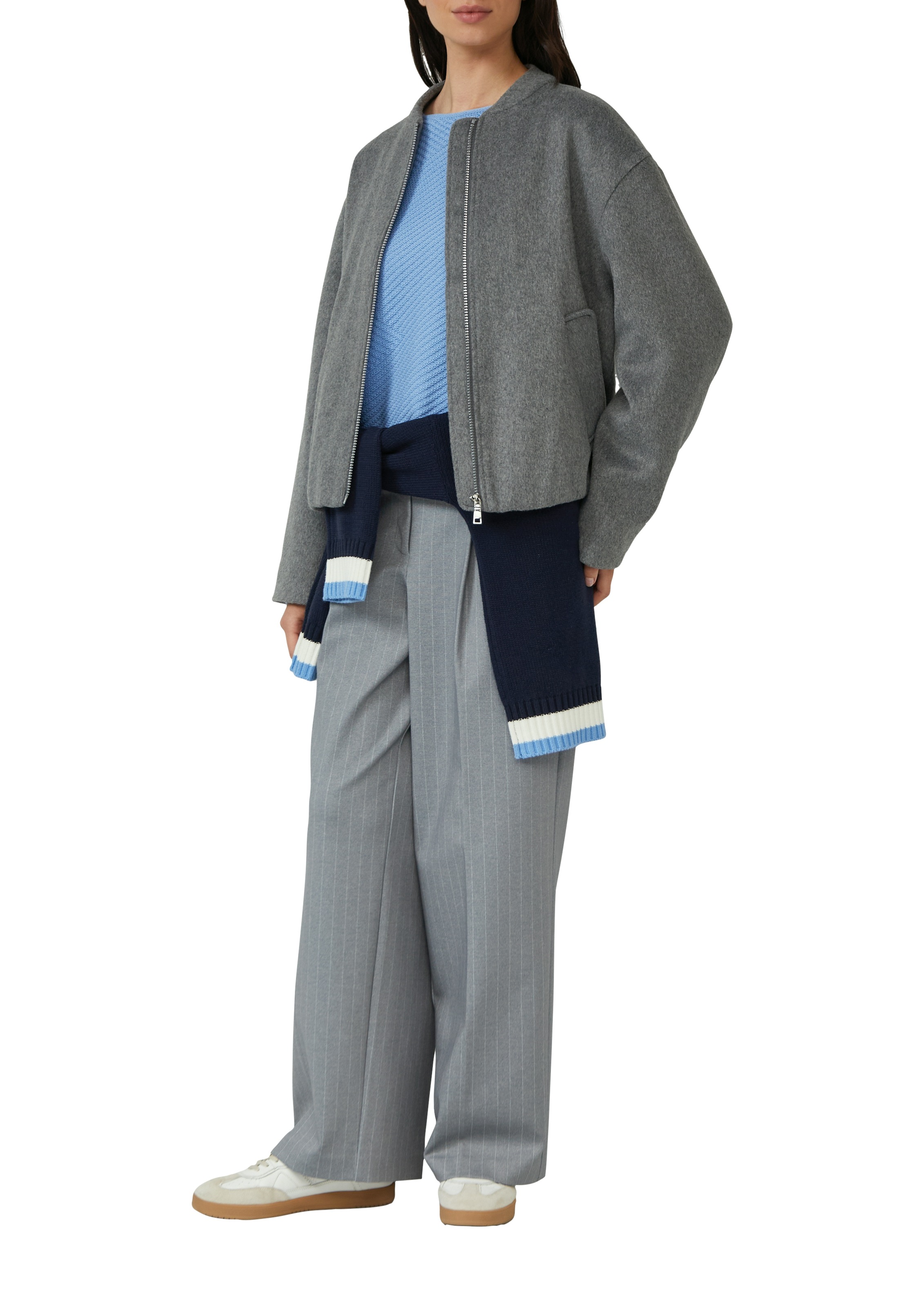 s.Oliver Pull en tricot mit Strick-Muster und Rundhals