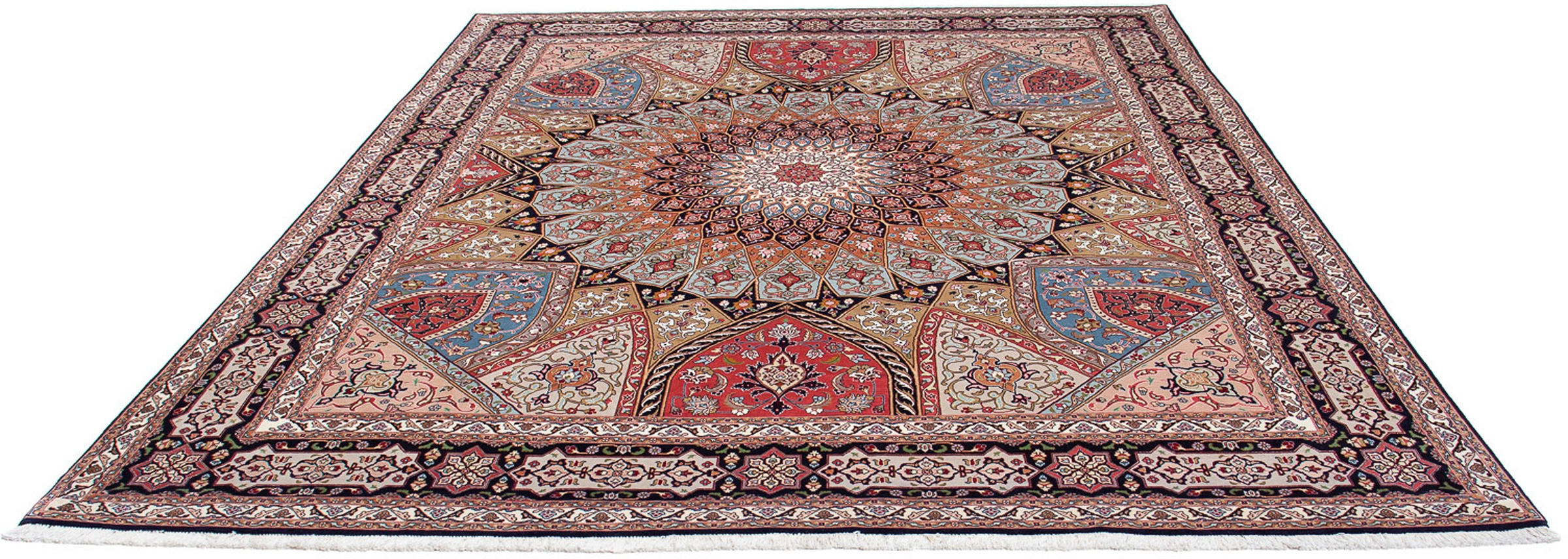 Image of morgenland Orientteppich »Perser - Täbriz - Royal - 304 x 253 cm - mehrfarbig«, rechteckig, 7 mm Höhe, Wohnzimmer, Handgeknüpft, Einzelstück mit Zertifikat bei Ackermann Versand Schweiz