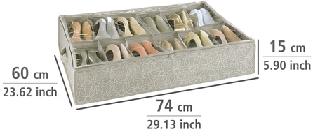 WENKO Unterbettkommode »Balance«, für Schuhe, aus atmungsaktivem und strapazierfähigem Vlies-Material