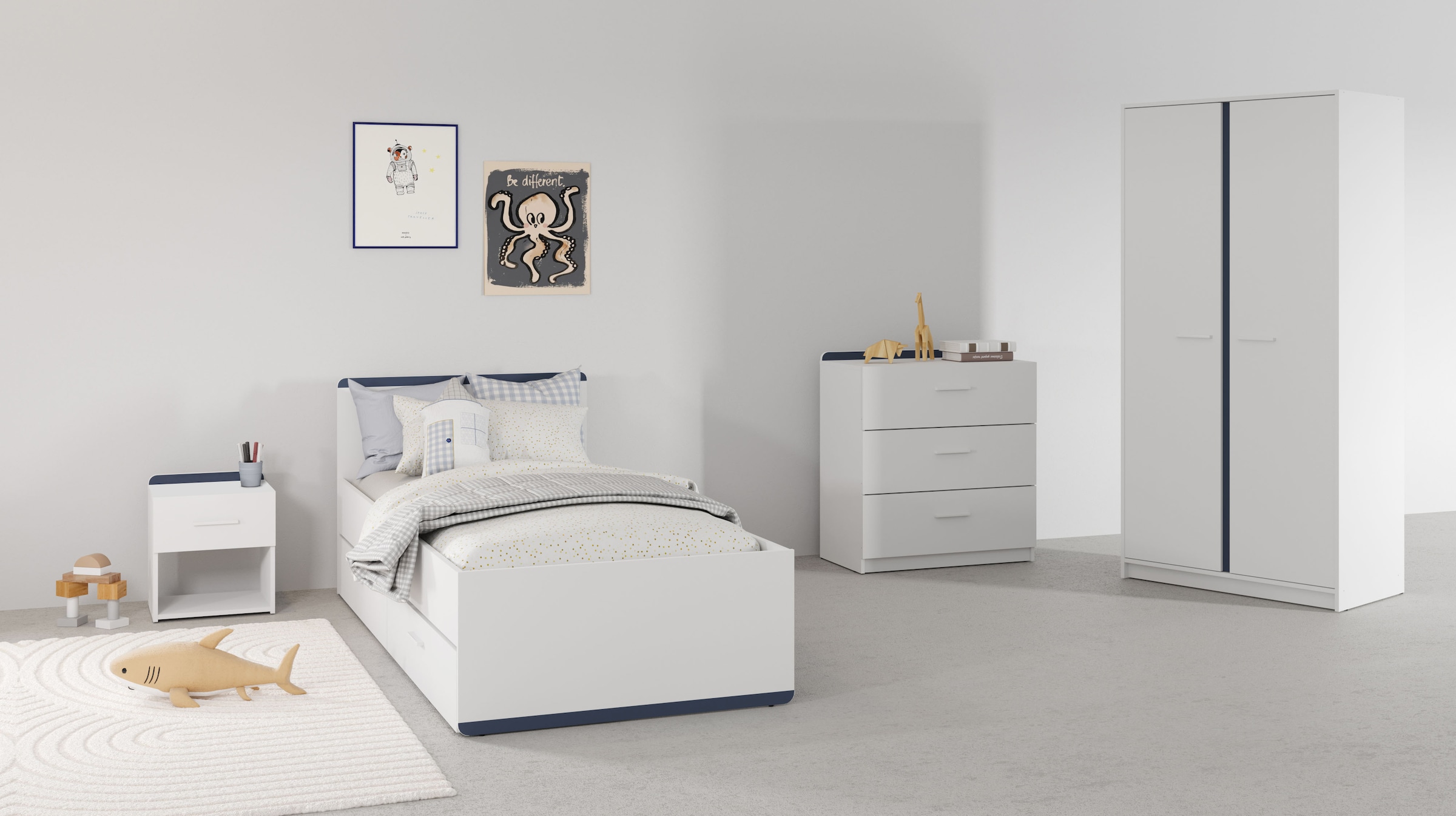 Demeyere GROUP Kinderbett »REVERSO Bett« Robustes Bettgestell aus Holz