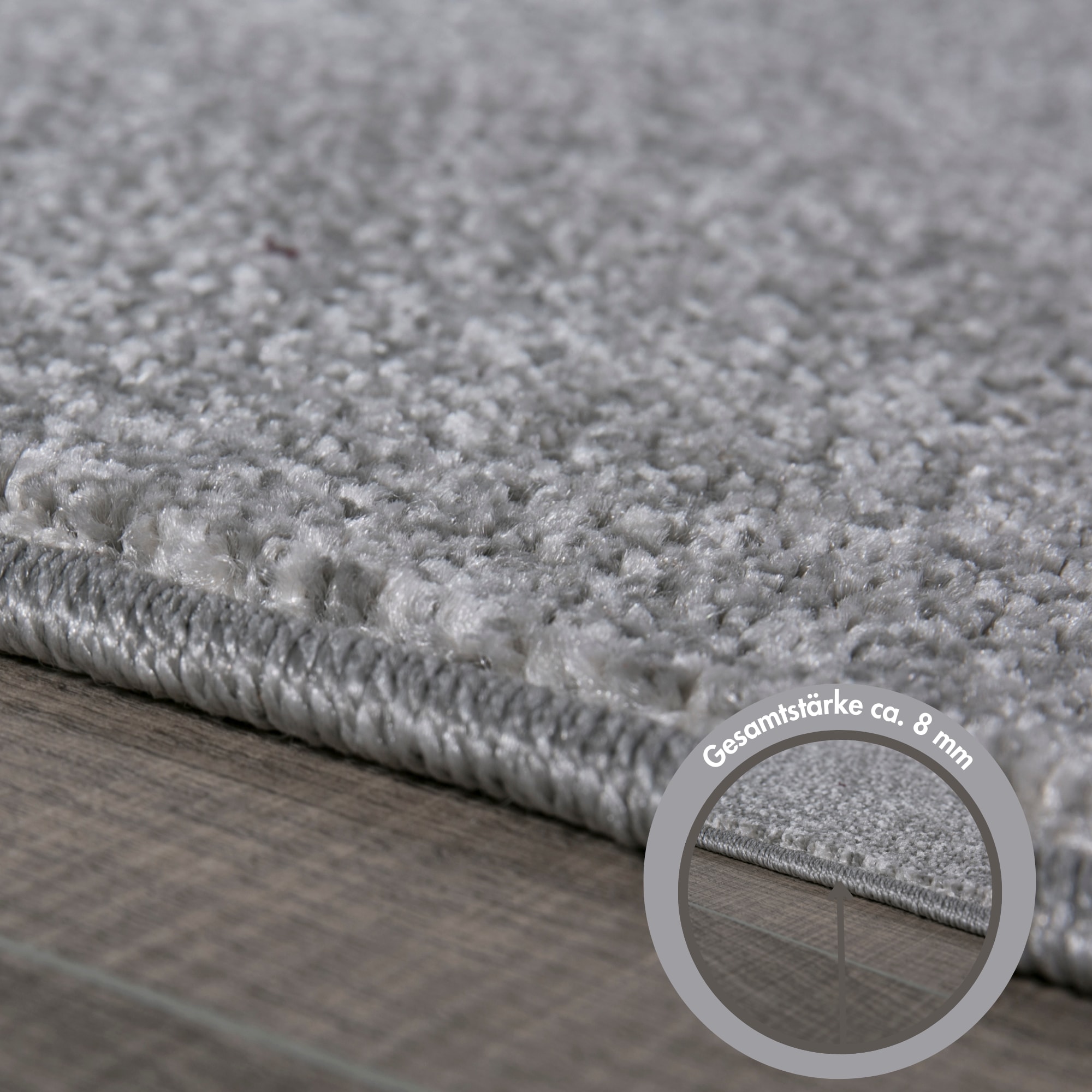 Andiamo Teppich »Jerez«, rechteckig, 8 mm Höhe, Kurzflor, gewebt, Uni-Farben, auch als Läufer