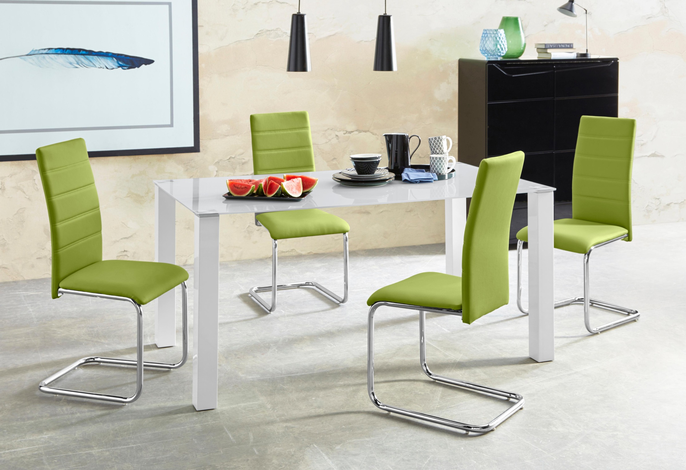 Image of my home Essgruppe, (Set, 5 tlg.), mit Glastisch bei Ackermann Versand Schweiz