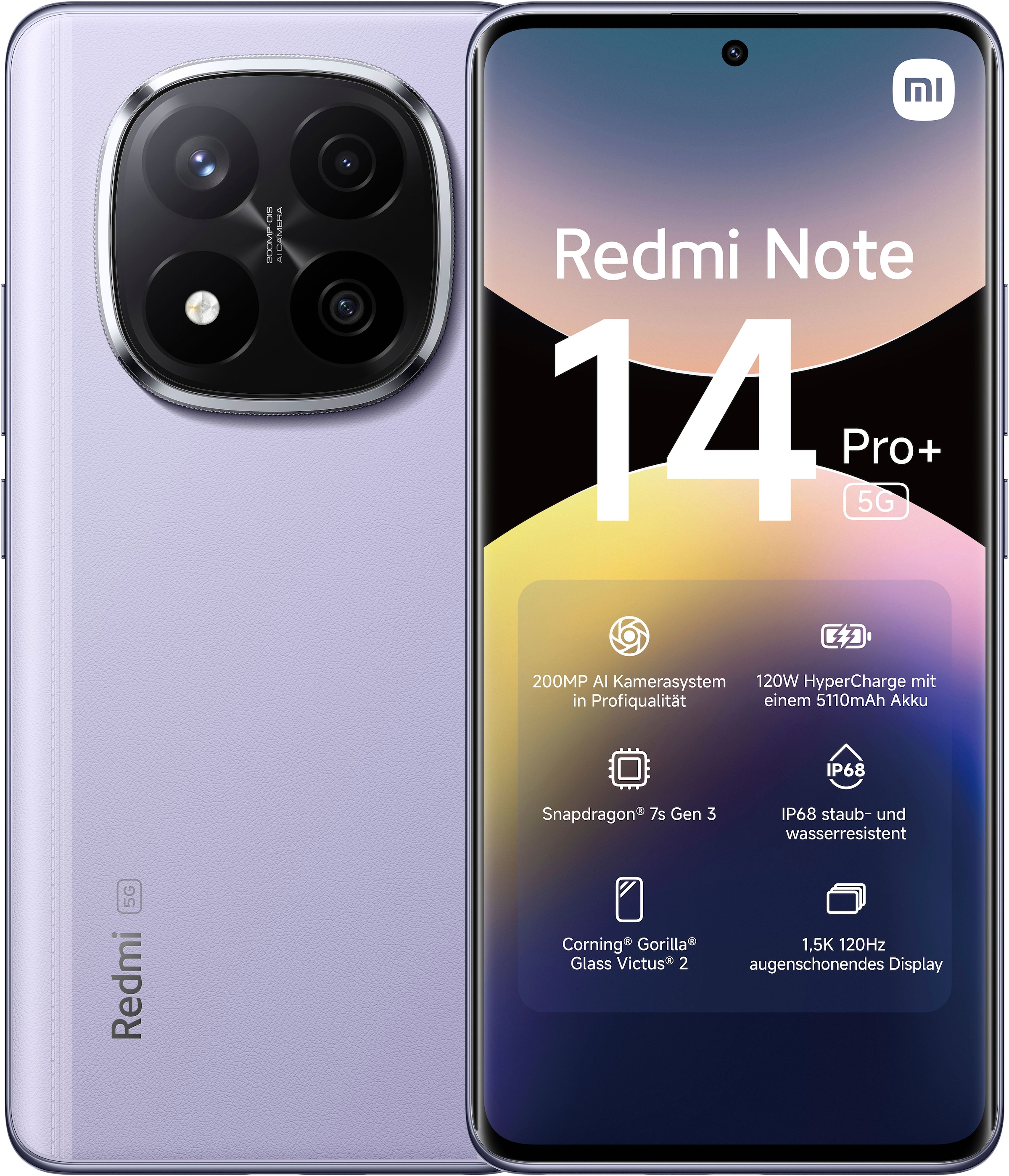Image of Xiaomi Smartphone "Redmi Note 14 Pro+ 5G" purple