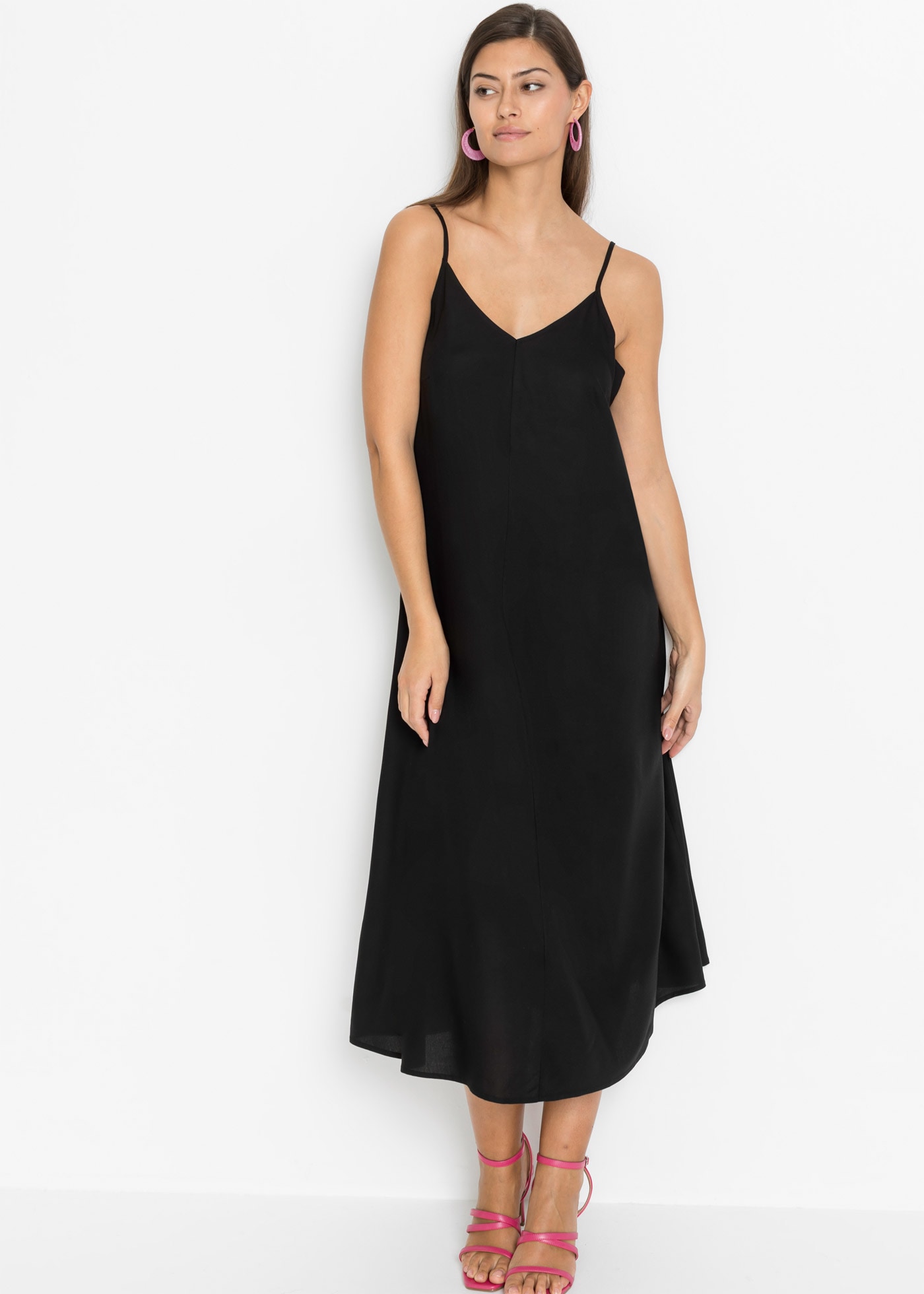 Image of bonprix Trägerkleid "Trägerkleid aus feiner Viskose" für den Alltag, ärmelloses Design, aus Viskose, in A-Linie