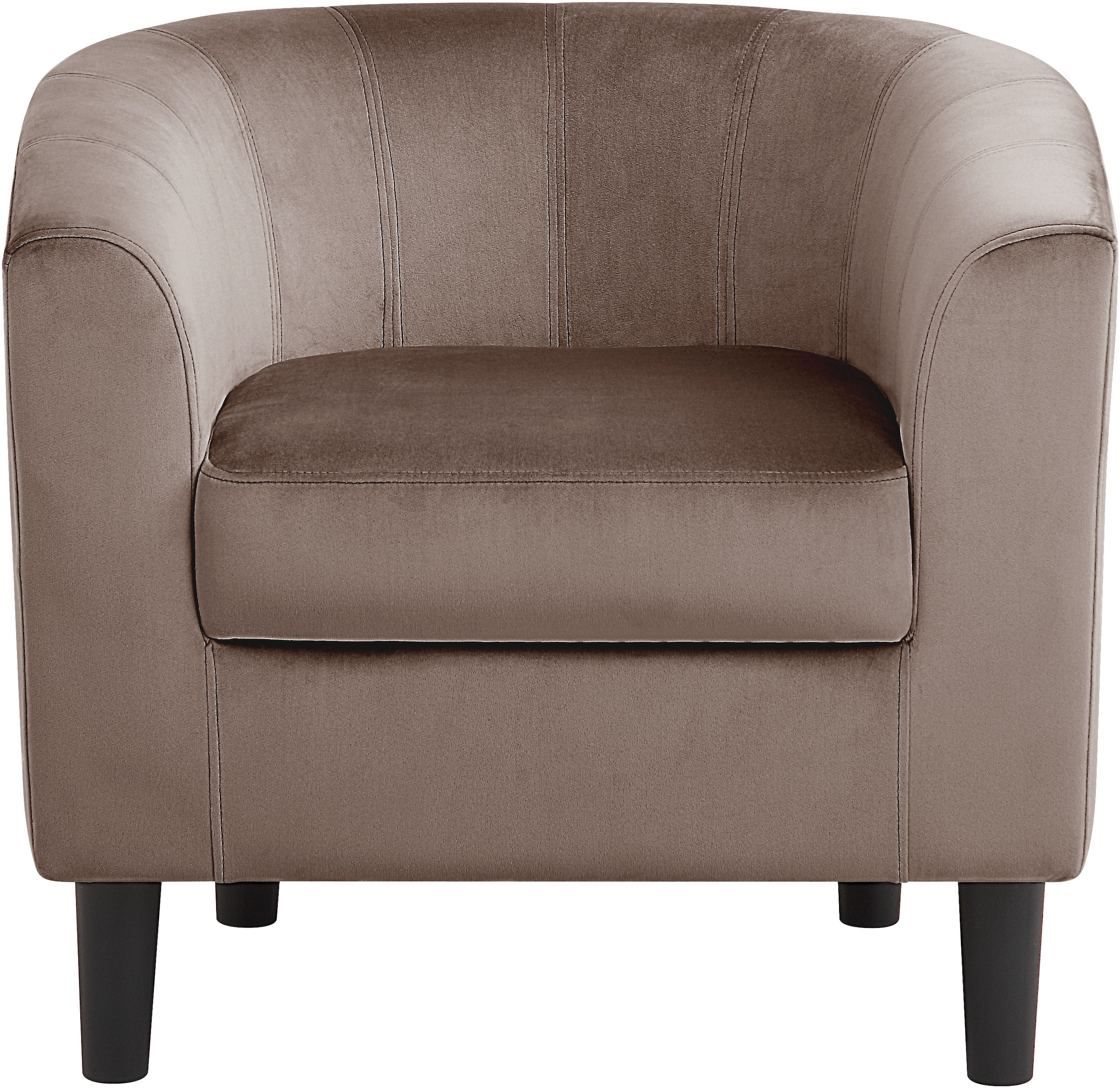 ATLANTIC home collection Sessel »Carlos«, Cocktailsessel, Loungesessel mit Samtstoff und Federkern