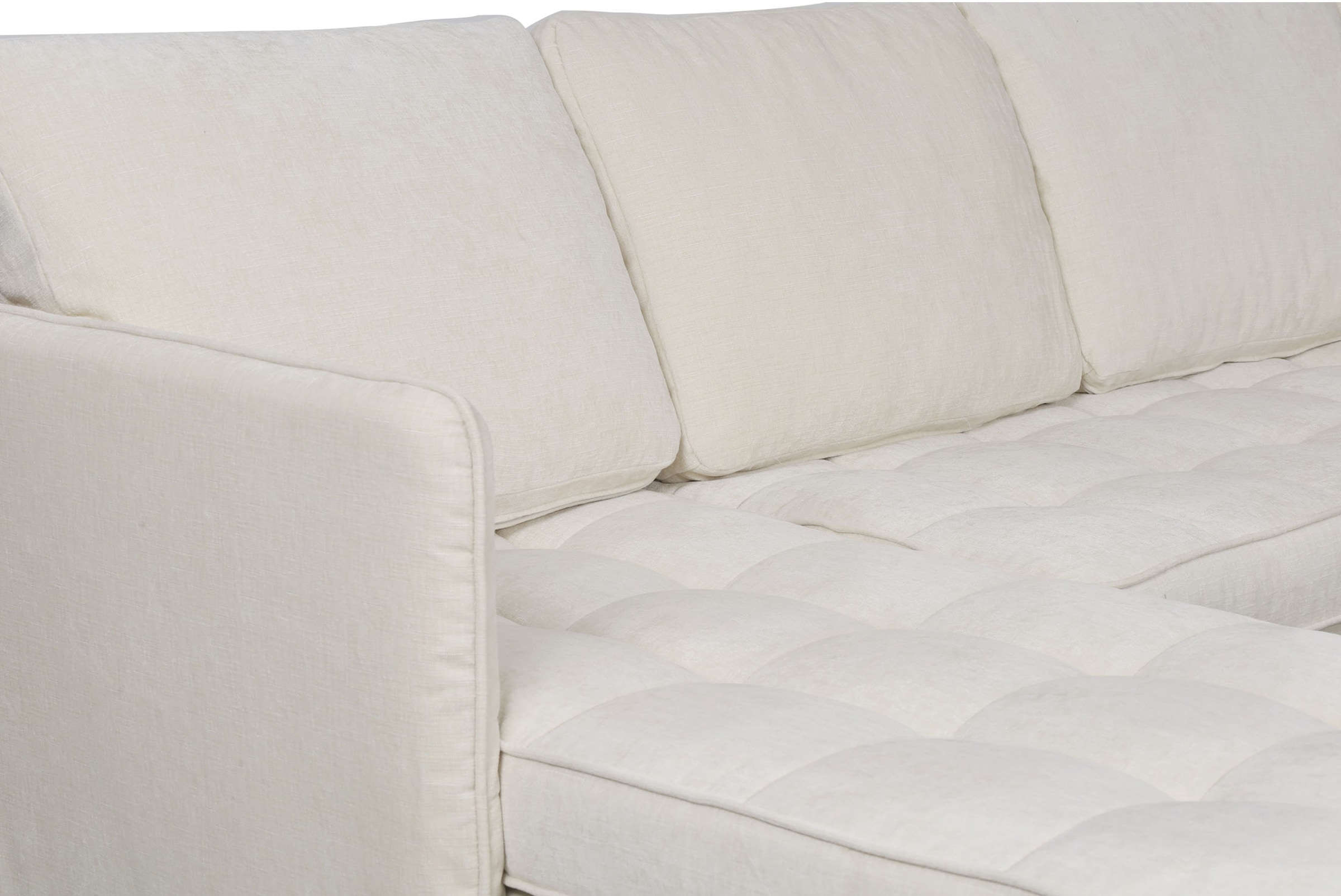 Dorel Home Wohnlandschaft »LINDHUS, Chenille, Modulsofa, verschiedene Stellvarianten« Breite als U-Form (254cm) mit Verbindern fixierbar, Recamiere,Stauraum