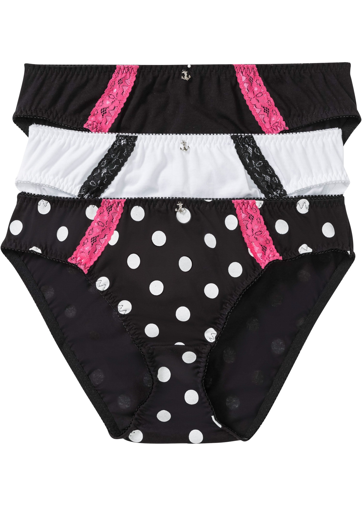 Image of bonprix Slip "Slip Baumwolle (3er Pack)" Packung, 3 Stk. mit elastischen Nähten, aus hautfreundlicher Baumwolle, im 3er Pack