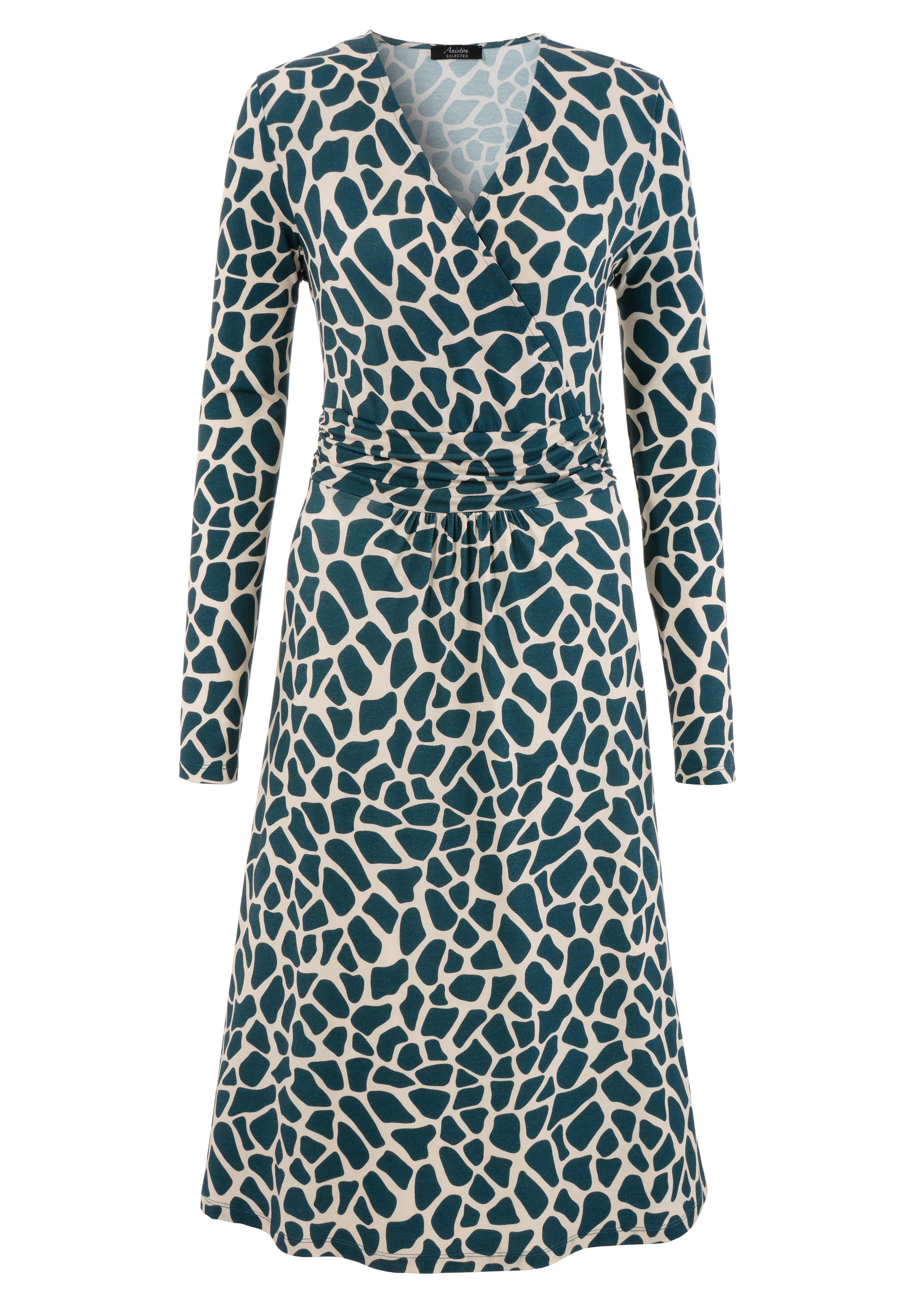 ♕ Aniston SELECTED Jerseykleid, animal-print mit farbigem auf versandkostenfrei