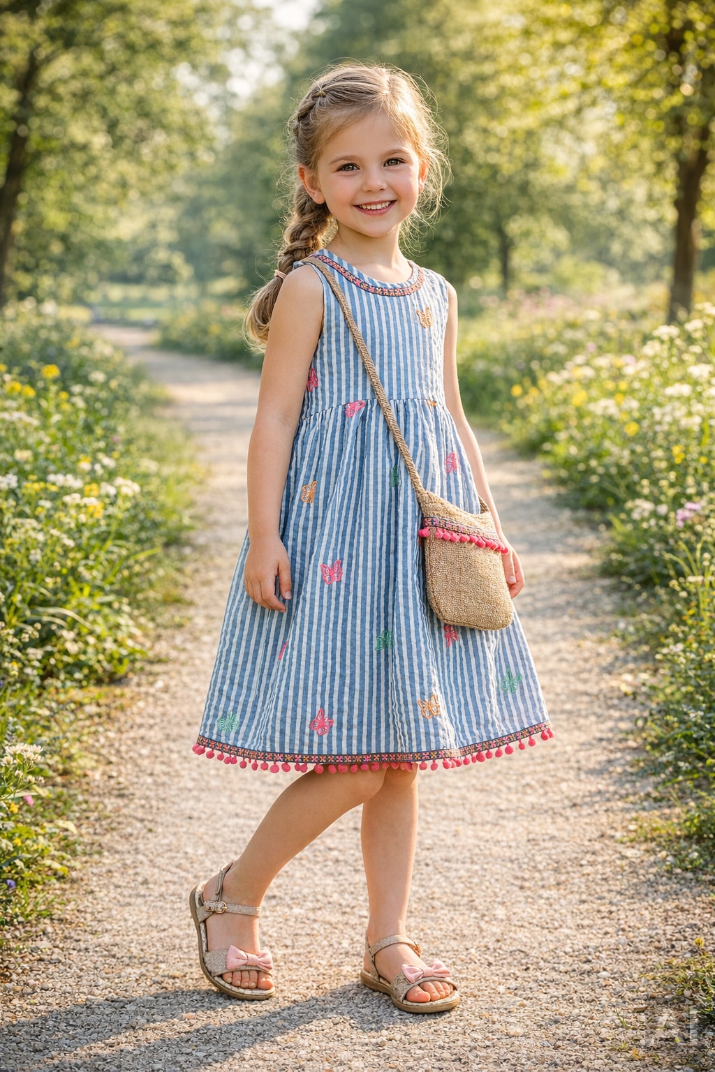 happy girls Robe d'été Ensemble, 2 pièces tlg. mit süsser, abnehmbarer Umhängetasche