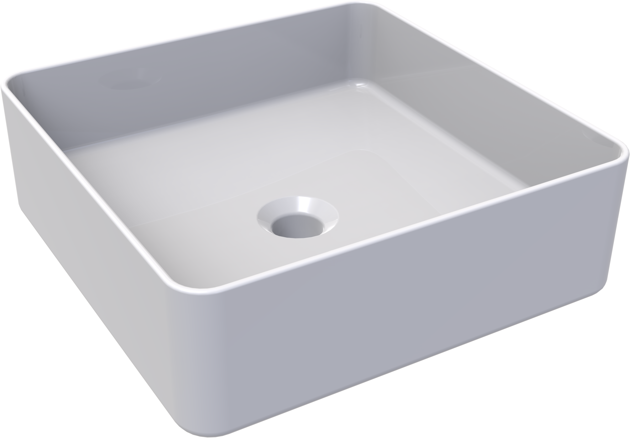 Image of welltime Aufsatzwaschbecken "QUADRINO" NANO Glasur