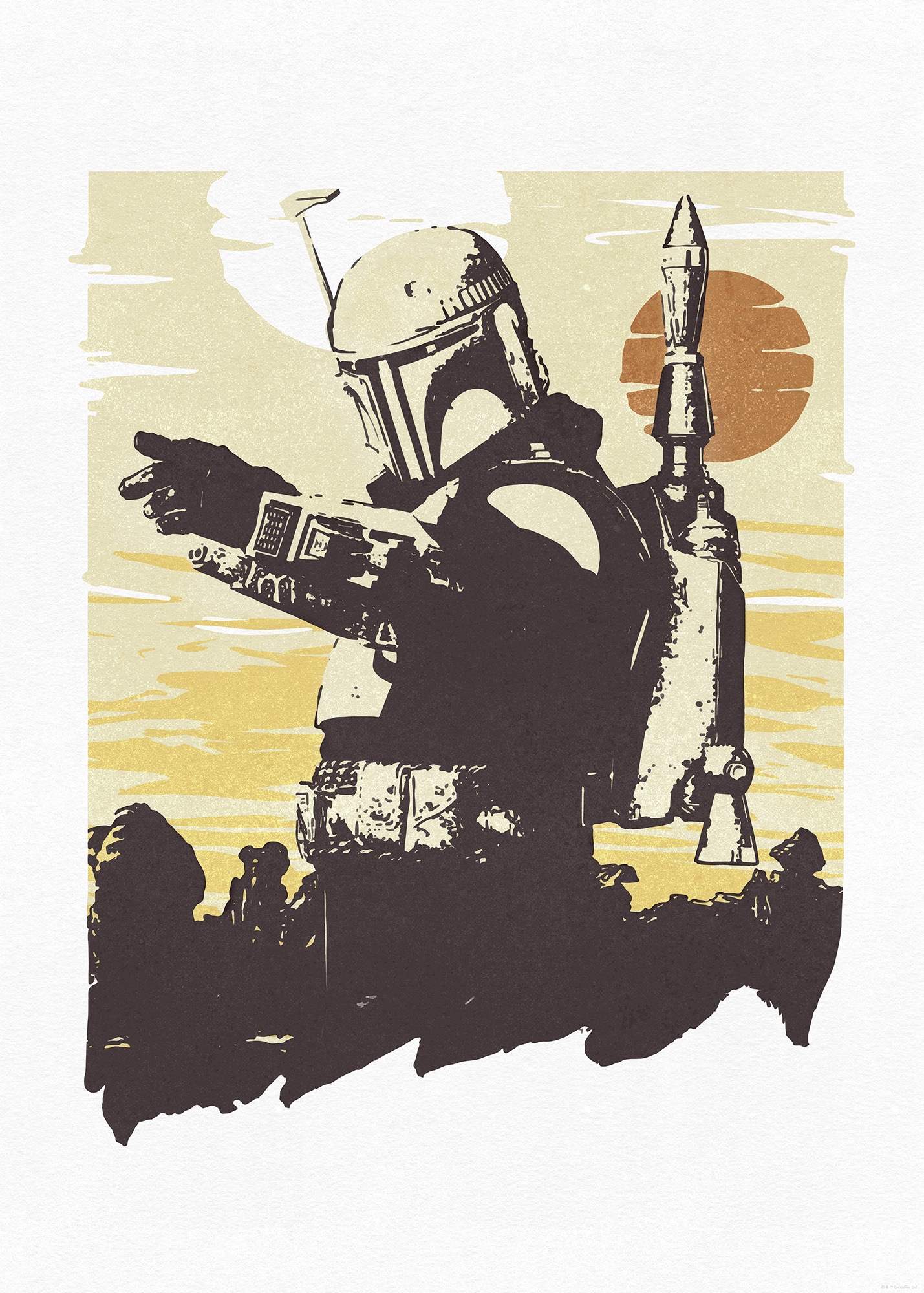 Komar Fresque murale »Star Wars Boba Fett Illustration Target« Set, 1 cuis tlg. 50 x 70 cm (Breite x Höhe) - Kinderzimmer, Dekoration