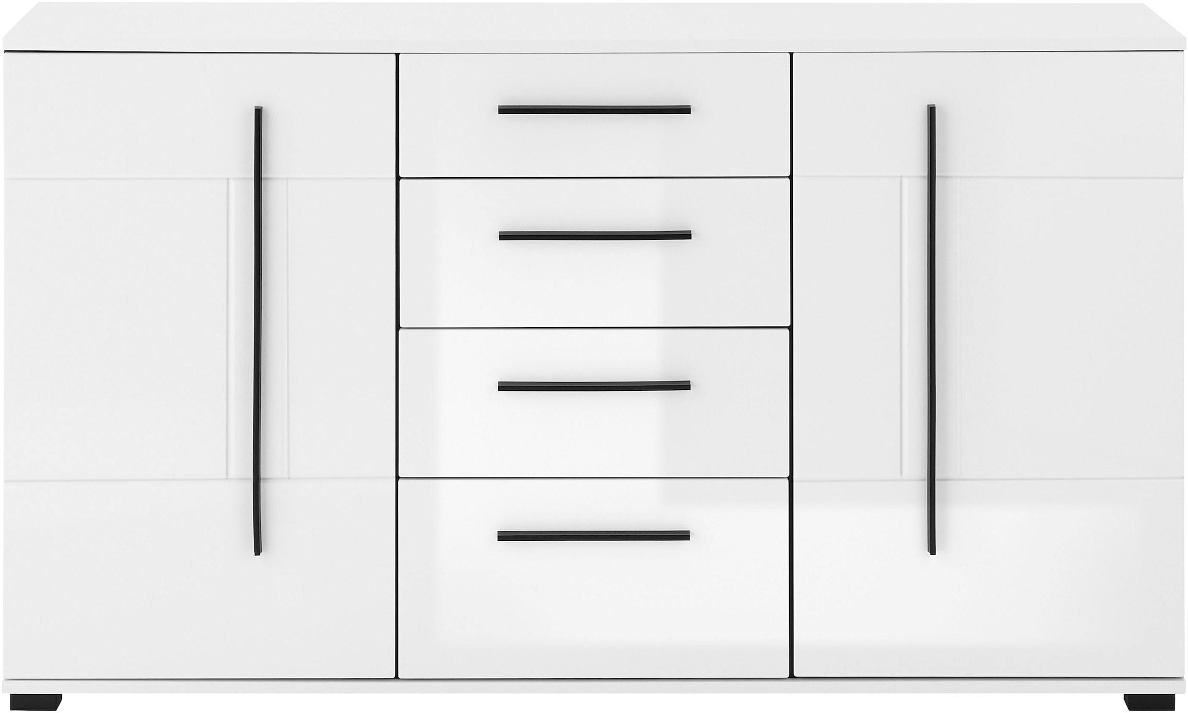 INOSIGN Sideboard »Cantara, moderner Schrank, Kommode in Eiche Evoke oder weiss«, schwarze Stangengriffe, ausreichend Stauraum, vielseitig einsetzbar