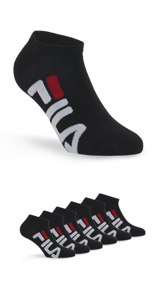 Fila Sneakersocken, (6er Pack), Grosser Markenschriftzug seitlich