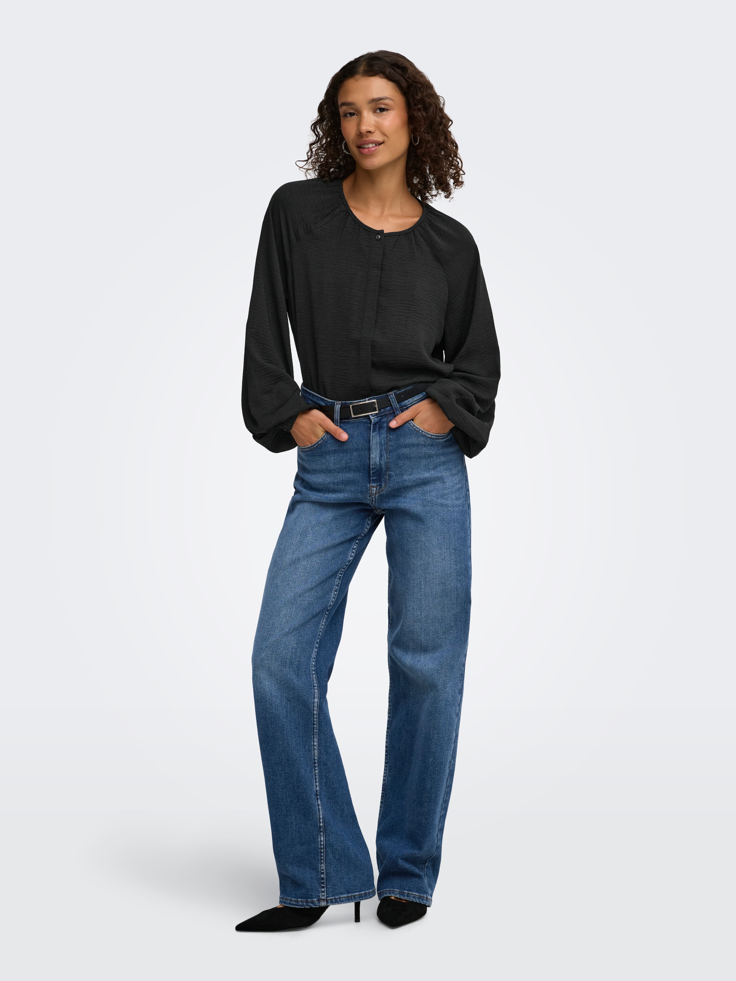 JDY Blouse à manches longues »JDYDIVYA LIFE L/S O-NECK SHIRT WVN« Polyester