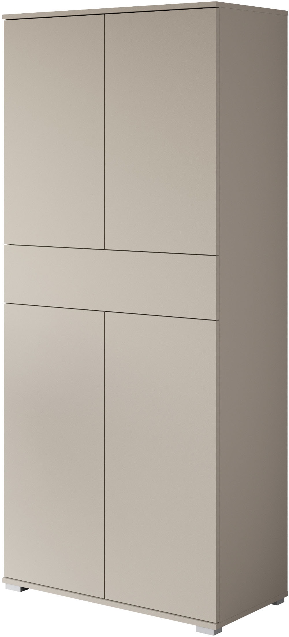 GOODproduct Aktenschrank »Kenia, Stauraumschrank 80 cm breit mit Schublade« 1 Stk. tlg. Griffloses Design mit Push-to-Open und verstellbaren Einlegeböden