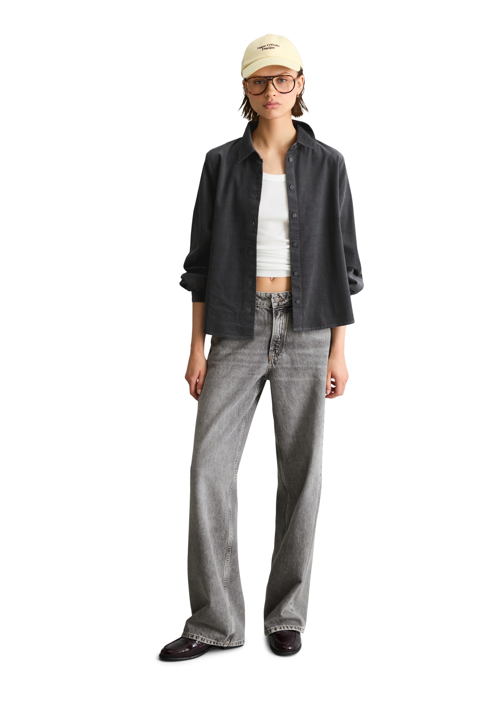 Marc O'Polo DENIM Hemdbluse aus reiner Bio-Baumwolle, Rückenpasse