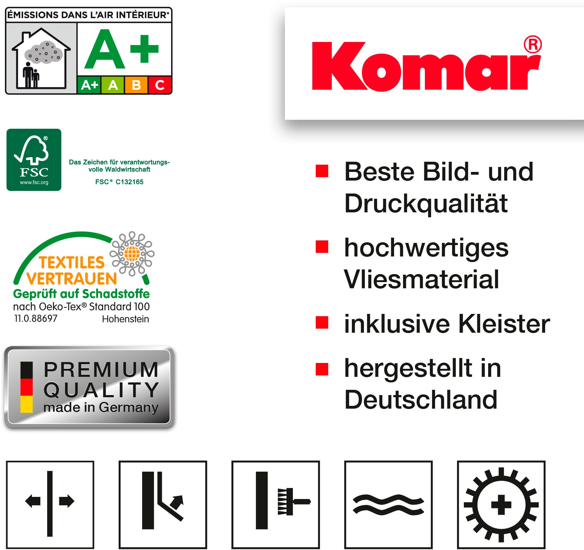 Komar Papier peint intissé »Digitaldruck Vlies -  Dotty Dance - Grösse 200 x 250 cm« imprimé Wohnzimmer, Schlafzimmer