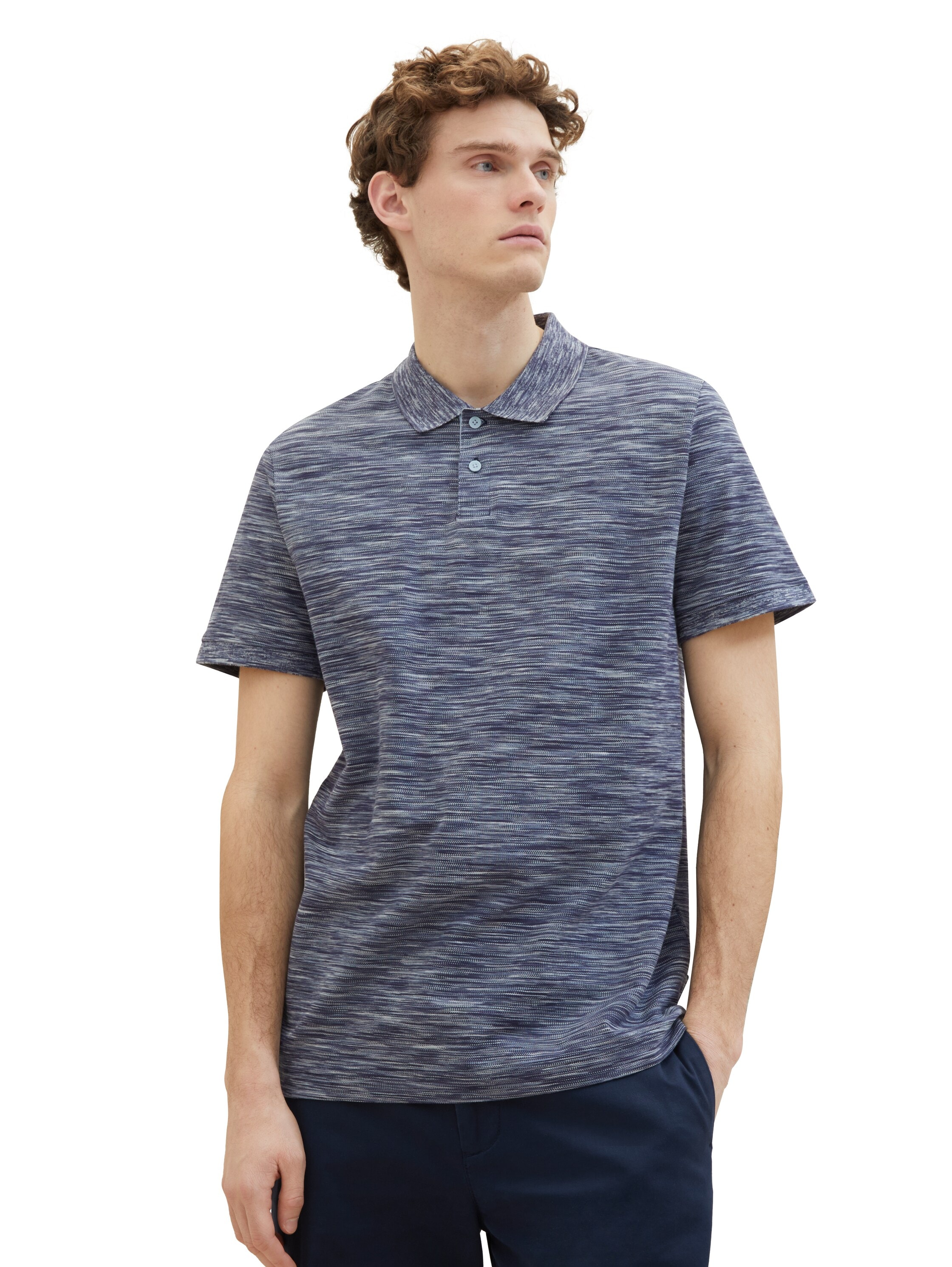 TOM TAILOR Poloshirt, mit Melange Optik