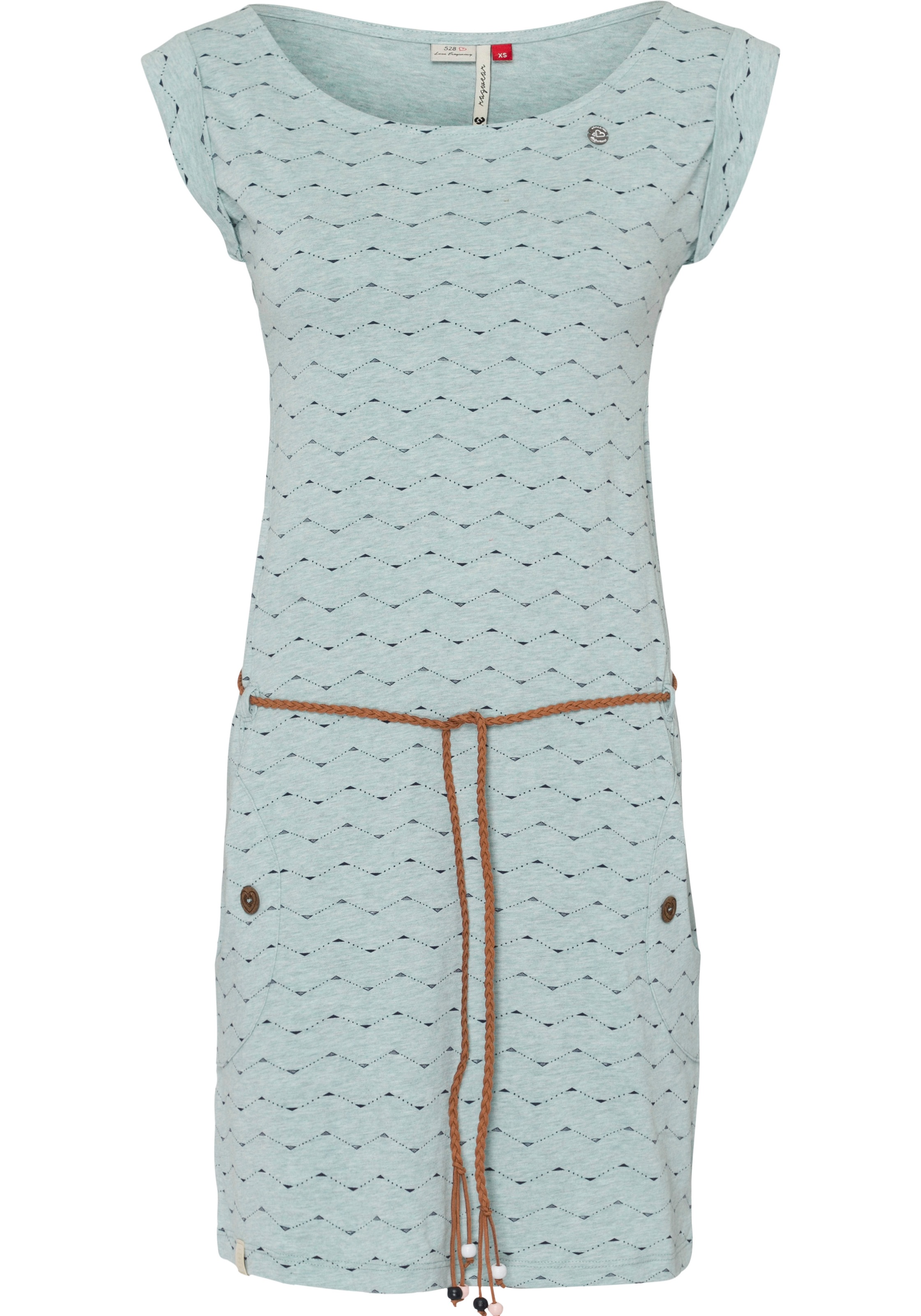 Image of Ragwear Jerseykleid »TAG ZIG ZAG«, (2 tlg., mit abnehmbarem Gürtel), mit "Zig Zag"- All Over Print bei Ackermann Versand Schweiz