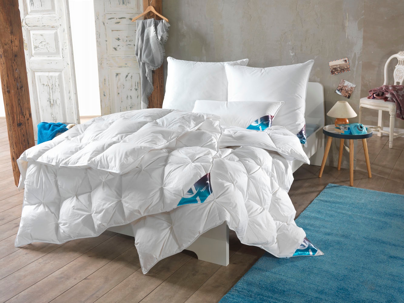 Image of Haeussling Daunenbettdecke "Hygge Home, Bettdecken für Sommer und Winter, Ganzjahresdecke, Decke" normal Füllung weisseneue90Daunenund10FedernKl1 1 Stk. tlg. Bettdecke 135x200 cm, 155x220 cm & weitere Grössen