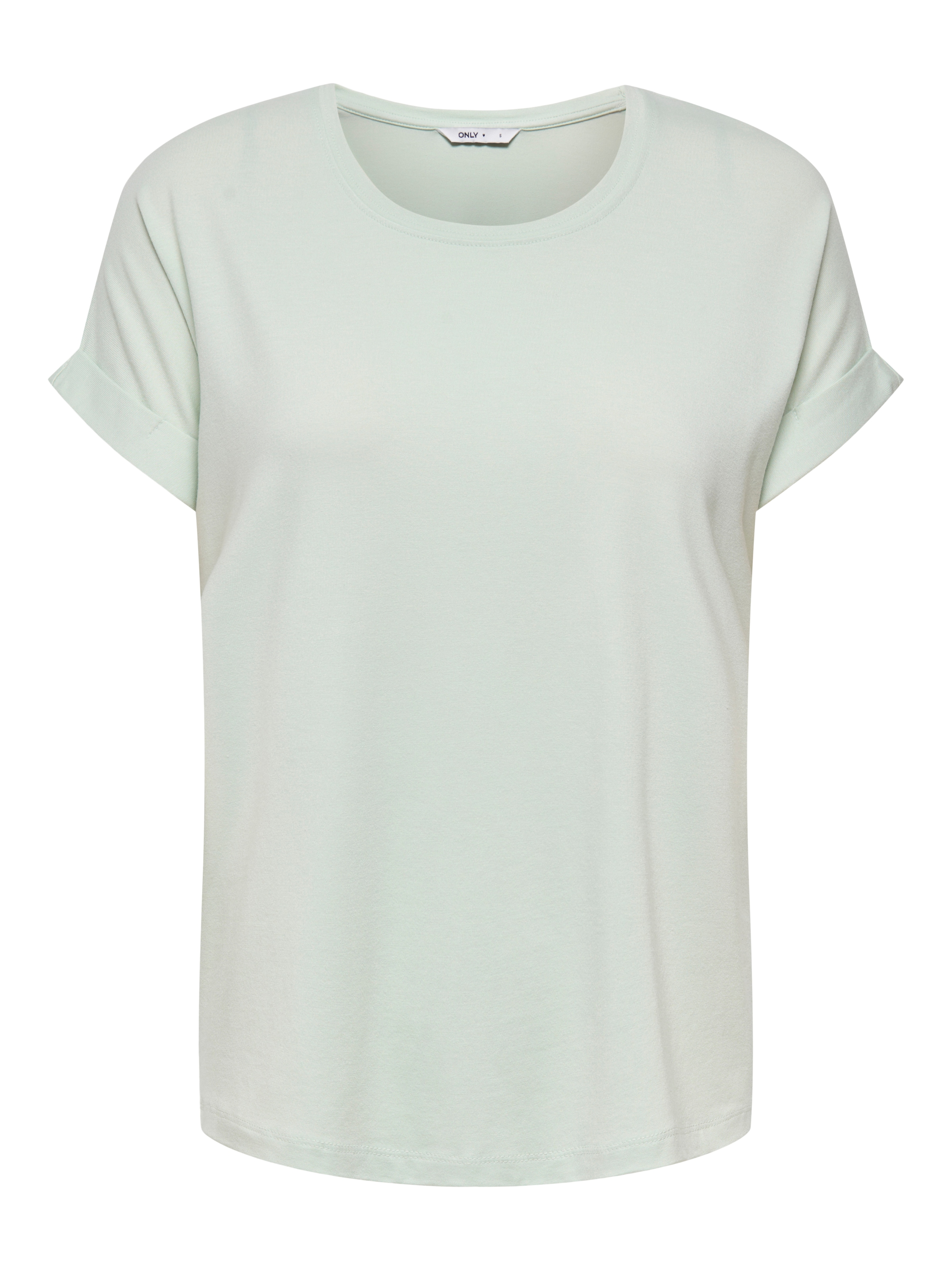 ONLY »ONLMOSTER – T-Shirt mit melierter Optik und elastischem Material« meliert, casual, lässig geschnitten, Viskosemischung, Rundhals
