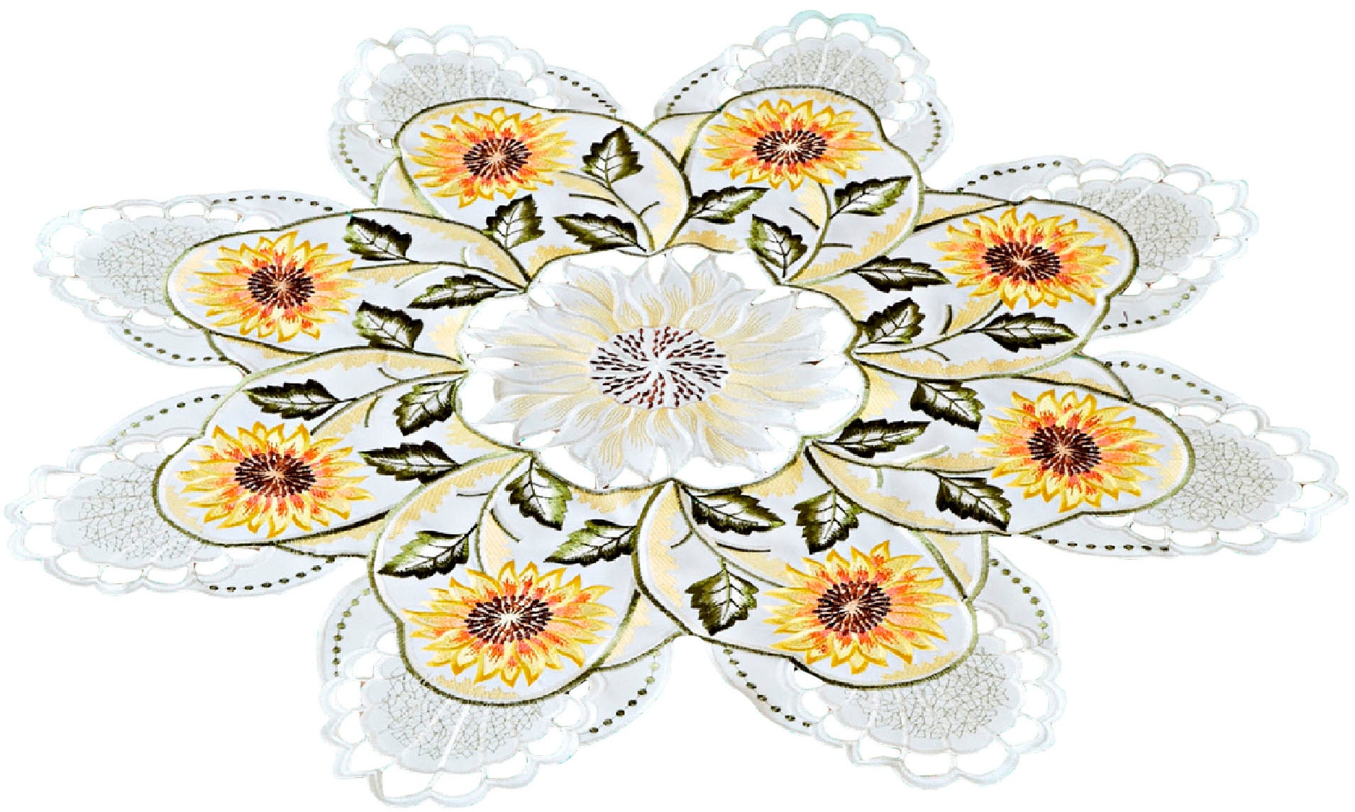Delindo Lifestyle Mitteldecke »Sonnenblumen«, (1 St.), mit Digitaldruck