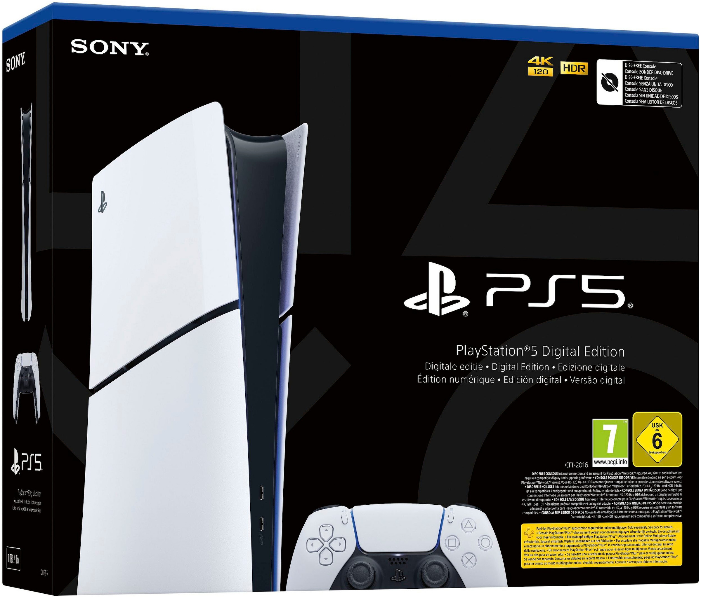 PlayStation 5 Spielekonsole »Digital Edition (Slim) inkl. zweitem DualSense Wireless-Controller«