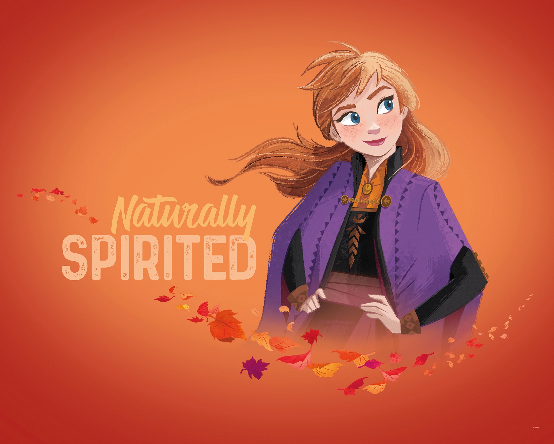 Image of Komar Bild "Frozen 2 Anna Autumn Spirit" Disney 1 Stk. tlg. Wandbild zur Dekoration im Kinderzimmer - ohne Rahmen