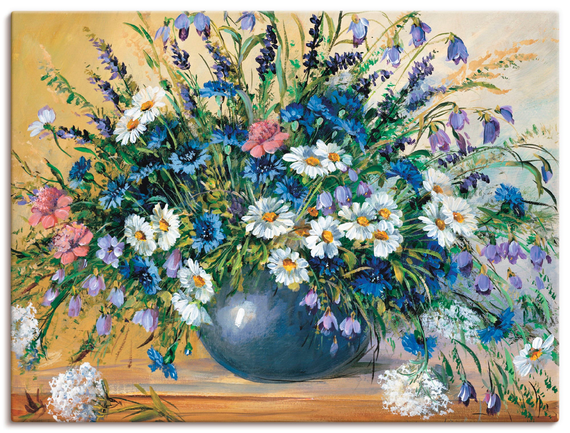 Image of Artland Wandbild "Vase mit Kornblumen" Blumen 1 Stk. tlg. als Leinwandbild, Poster in verschied. Grössen