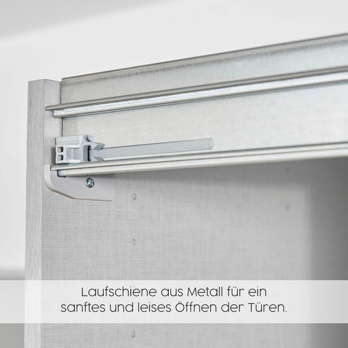 GOODproduct Armoires à vêtements »Mehrzweckschrank Schwebetürenschrank Mietswohnung Schlafzimmer CORTONA« Disponible en largeur : 136/181/203/226/271/315/360 cm, hauteur : 210/229 cm,  en 3 versions BASIC/CLASSIC/PREMIUM (SOFT-CLOSE) MADE IN GERMANY