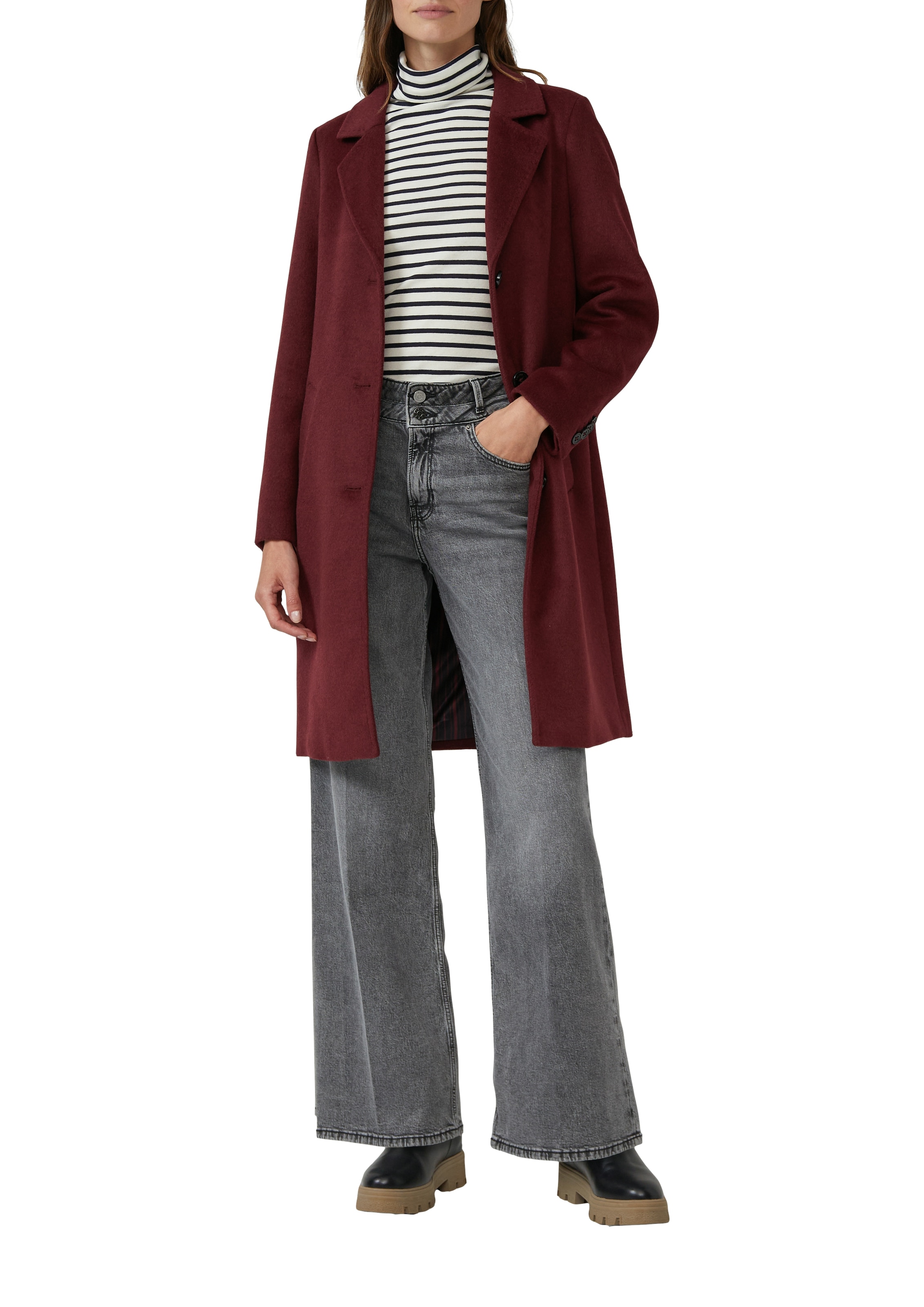 s.Oliver Manteau long mit Reverskragen und Wolle