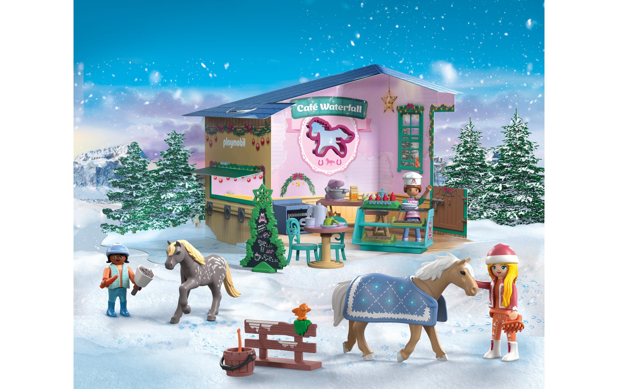 Playmobil® Adventskalender »Weihnachtsbacken im Reitercafé« ab 4 Jahren