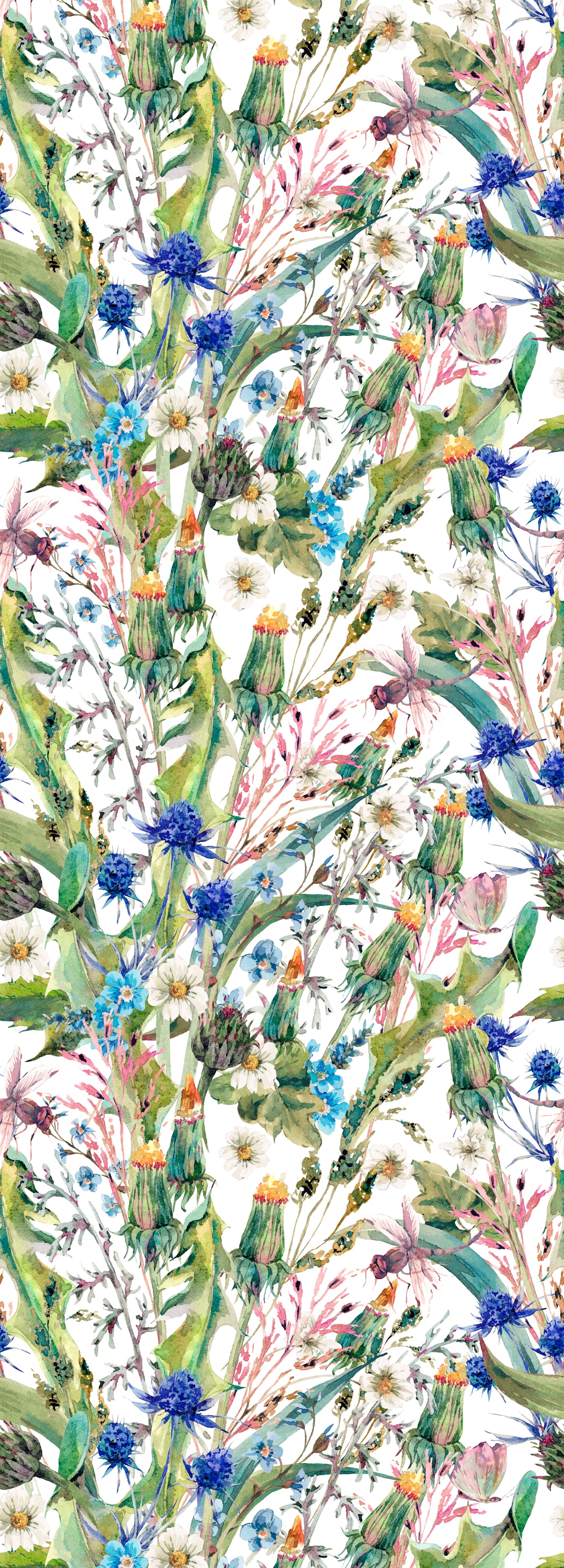 Image of queence Vinyltapete "Grace" Motiv bedruckt botanisch floral gemustert natürlich glatt 90x250cm, selbstklebend, kinderleichte Anbringung, Sticker